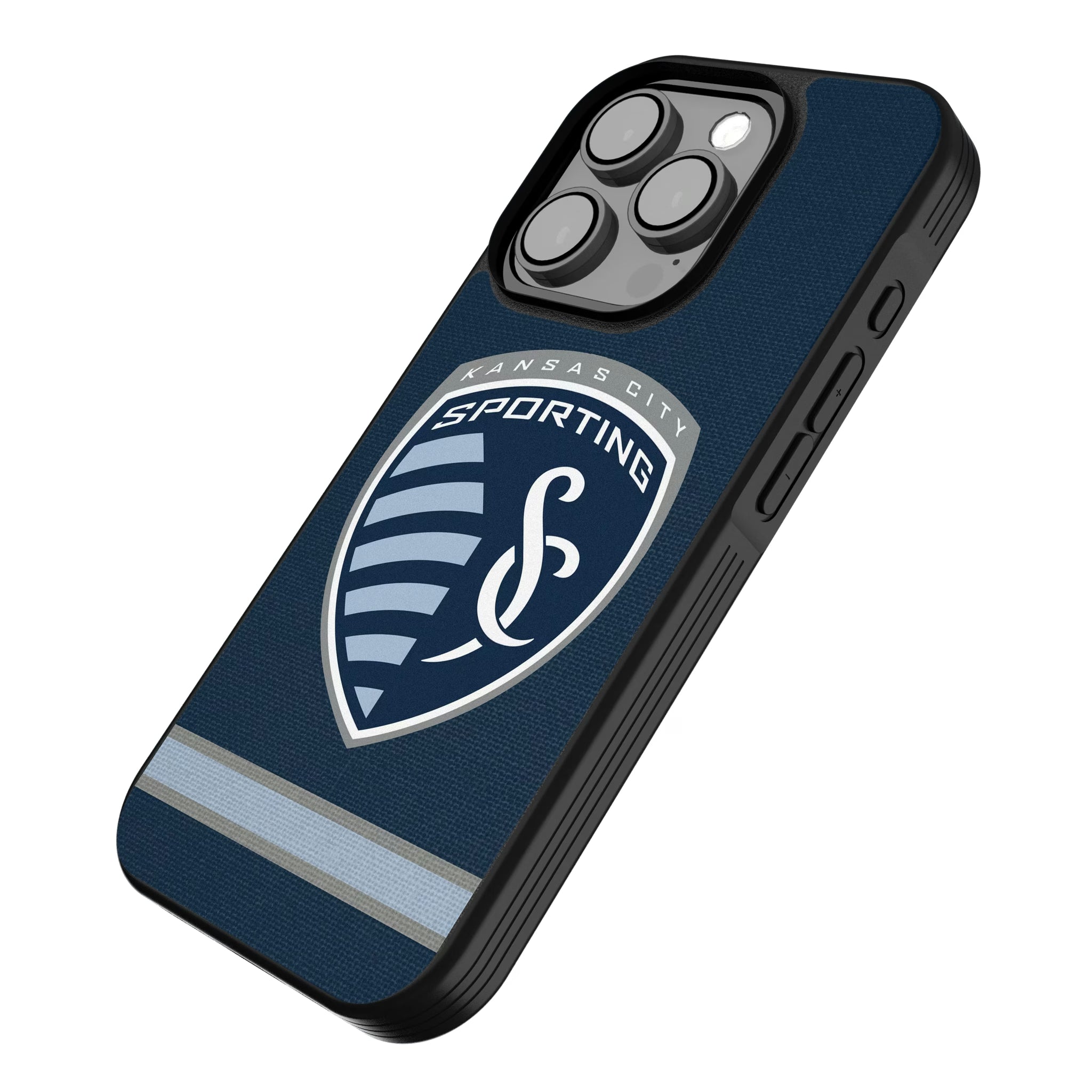 Sporting Kansas City Stripe iPhone Bump Phone Case for Apple iPhone - Isometric View