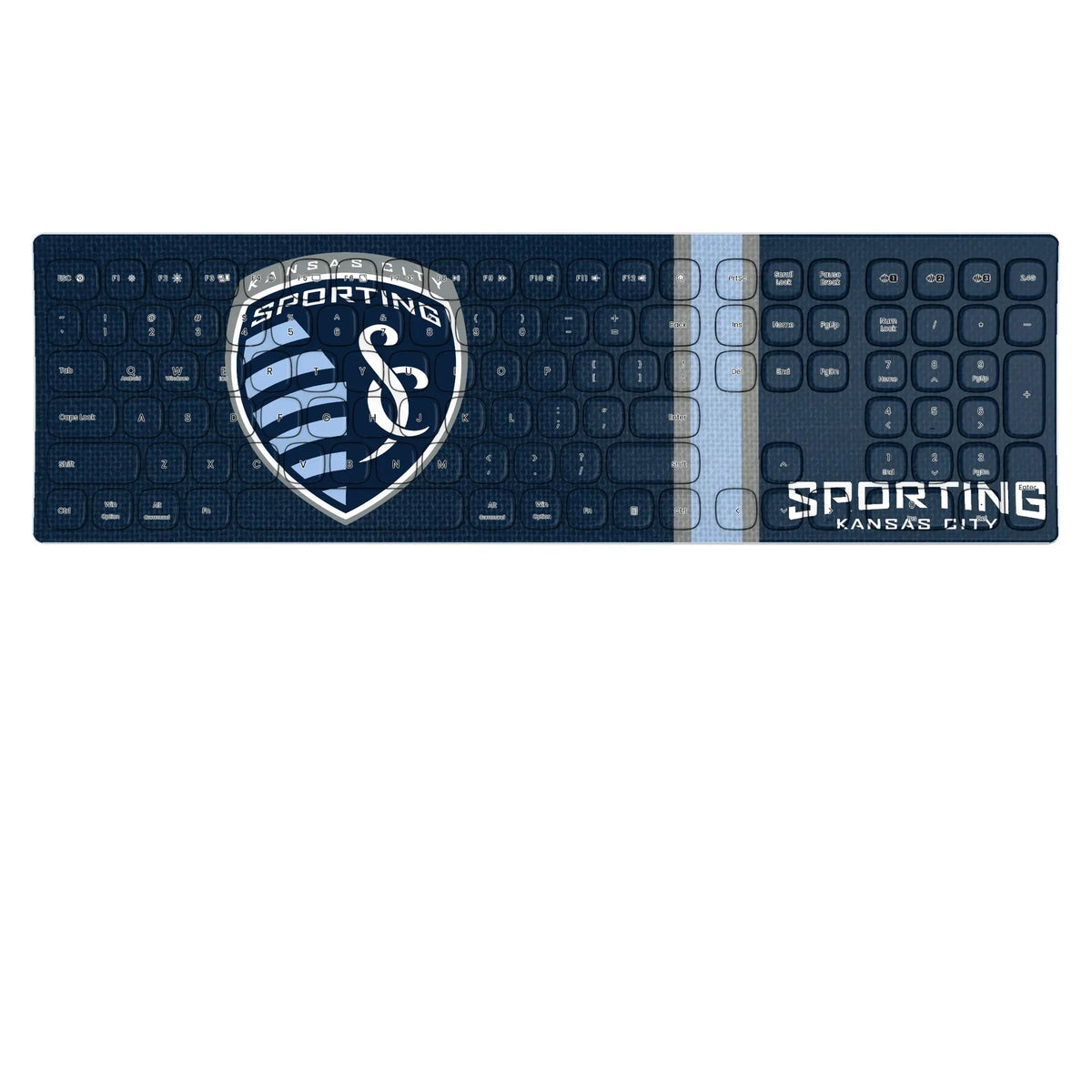 Sporting Kansas City Stripe KKB605 Curved Wireless Keyboard