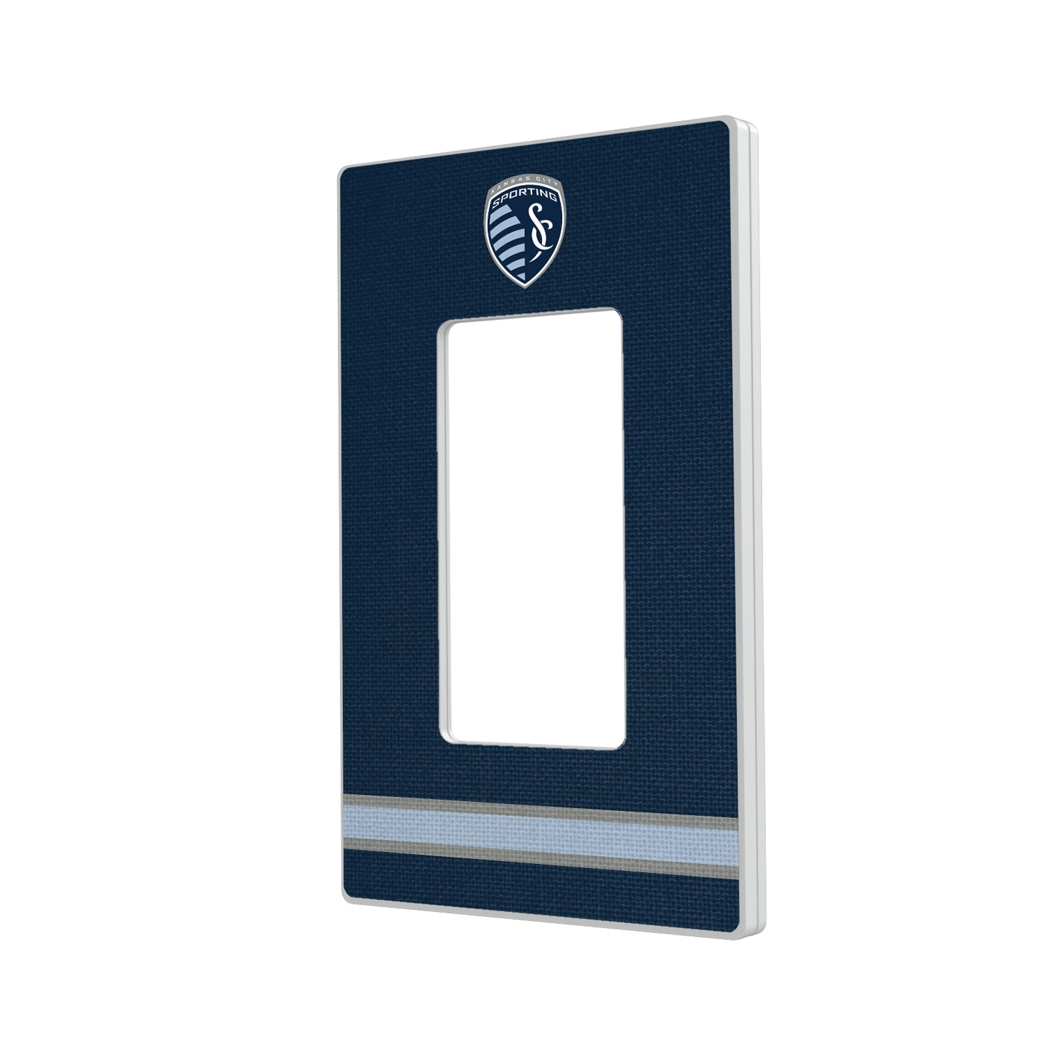 Sporting Kansas City Stripe Hidden-Screw Light Switch Plate#Style_Single Rocker