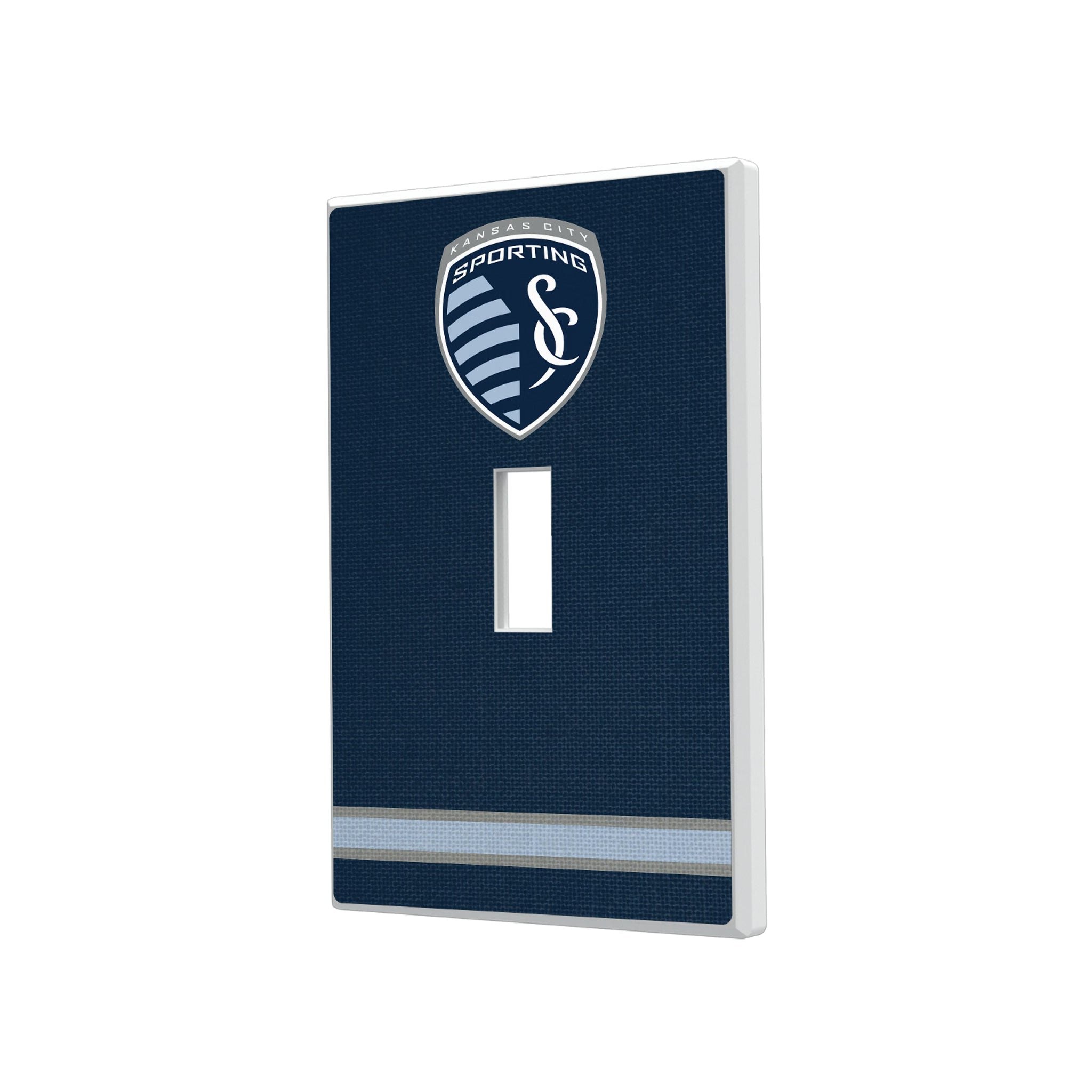 Sporting Kansas City Stripe Hidden-Screw Light Switch Plate#Style_Single Toggle