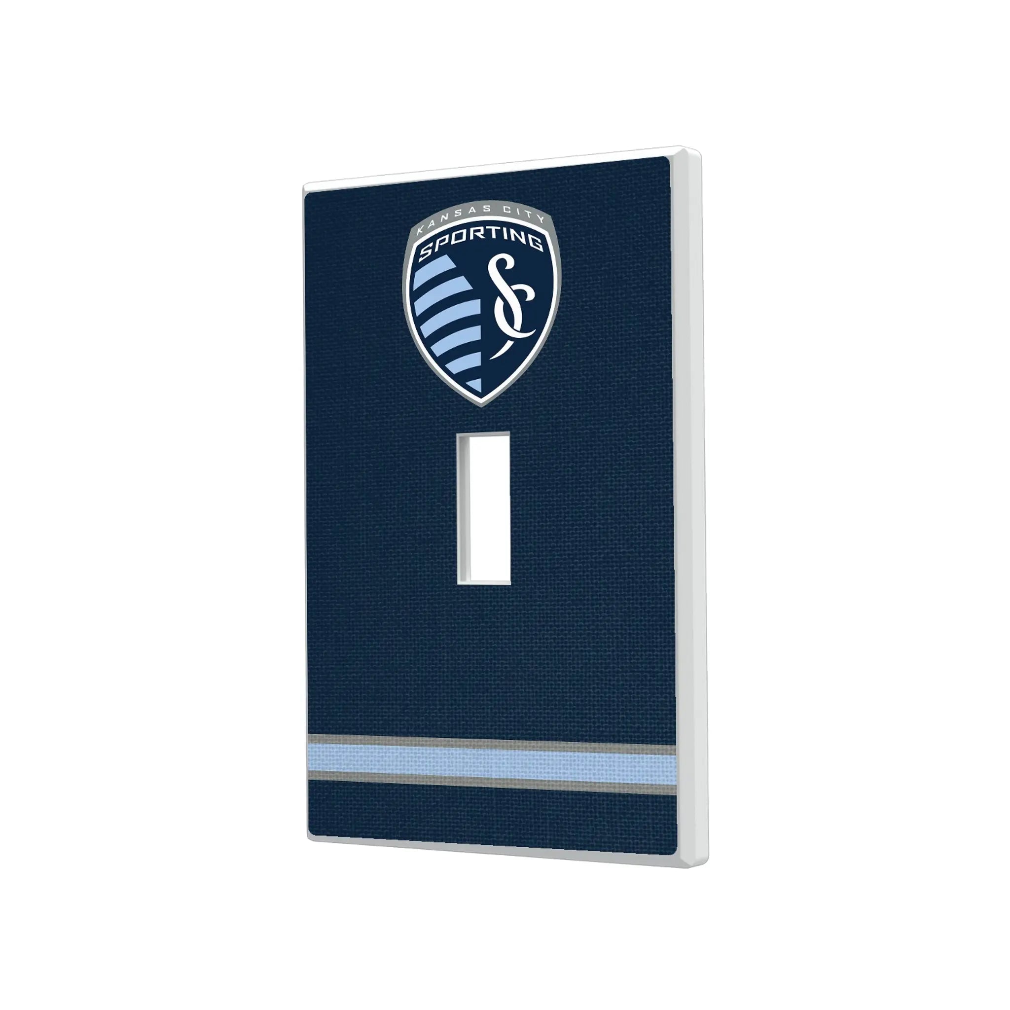 Sporting Kansas City Stripe Hidden-Screw Light Switch Plate#Style_Single Toggle