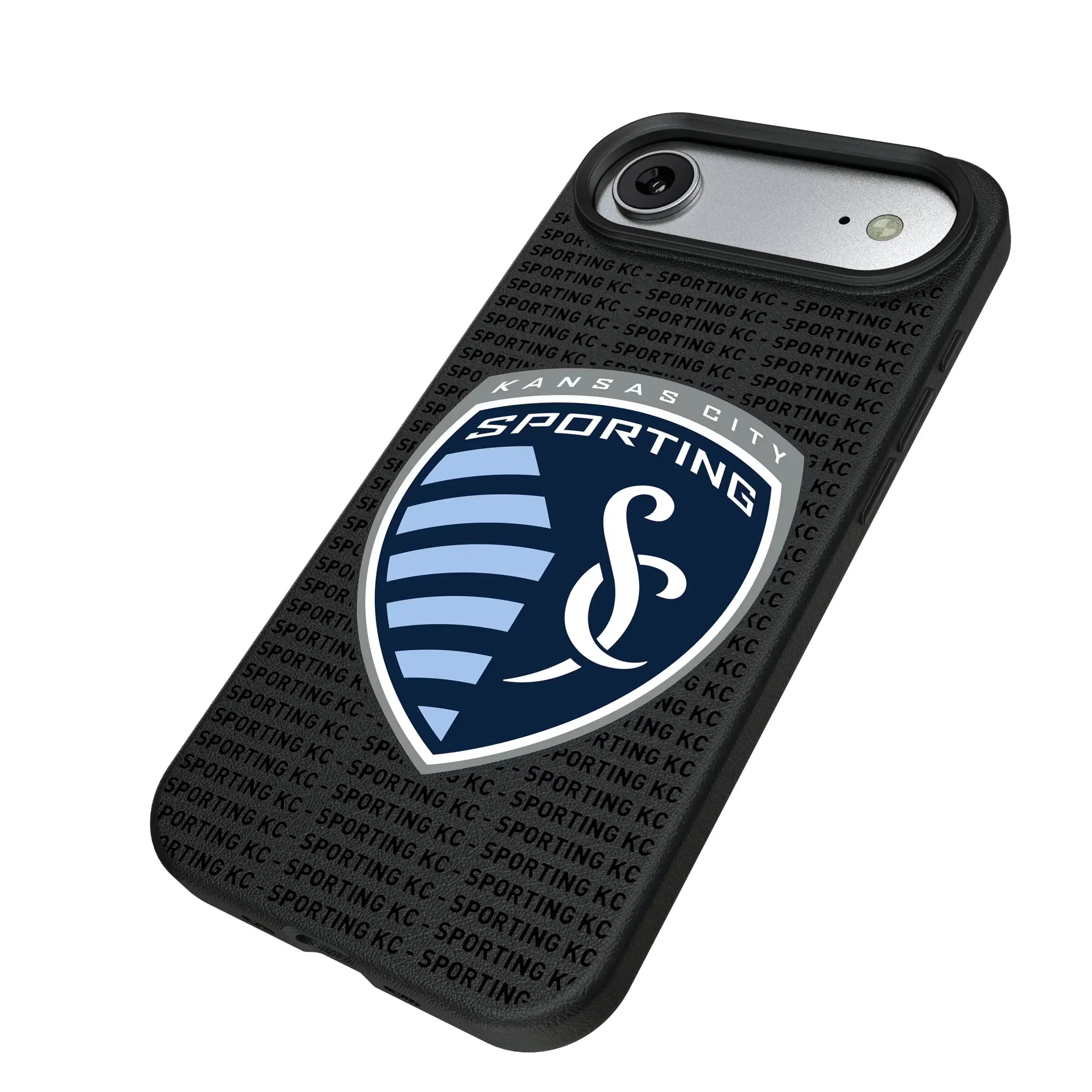 Sporting Kansas City Text Backdrop iPhone MagSafe Compatible Phone Case for Apple iPhone - Isometric View#Device_iPhone Air