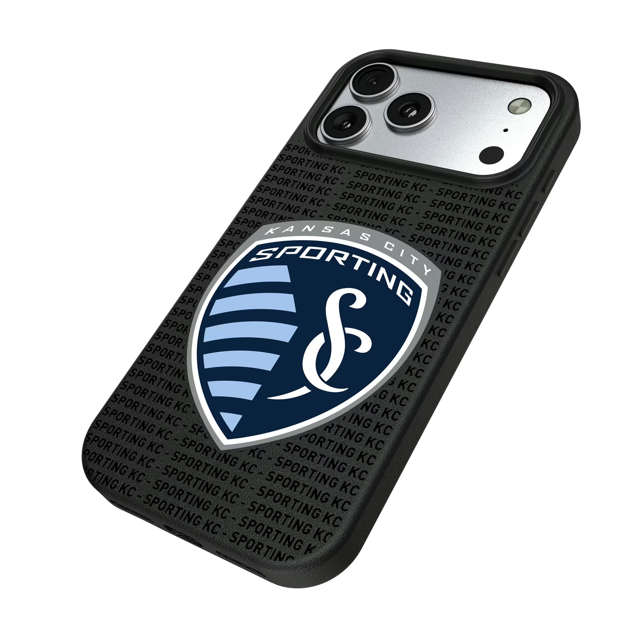 Sporting Kansas City Text Backdrop iPhone MagSafe Compatible Phone Case for Apple iPhone - Isometric View#Device_iPhone 17 Pro Max