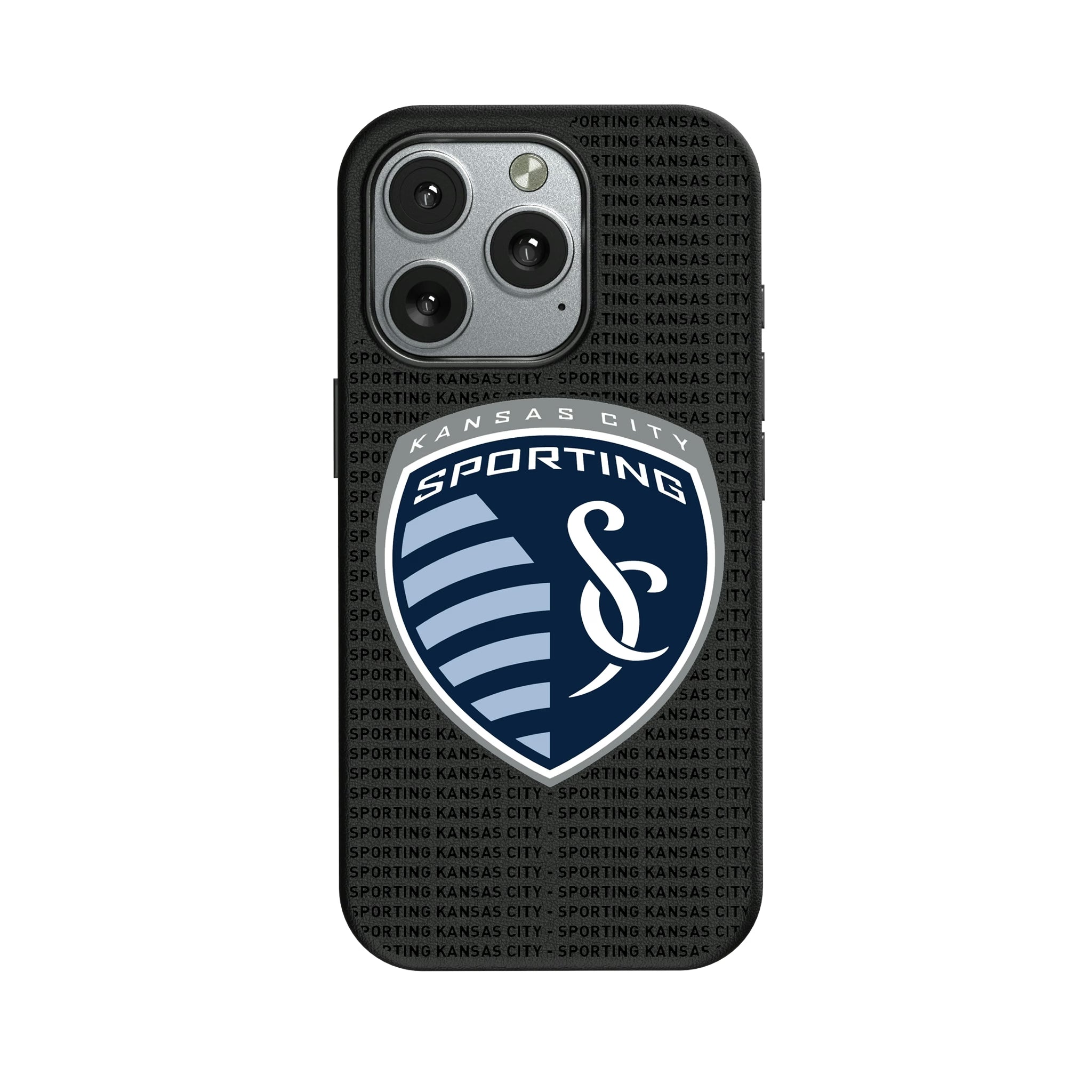 Sporting Kansas City Text Backdrop iPhone MagSafe Compatible Phone Case for Apple iPhone