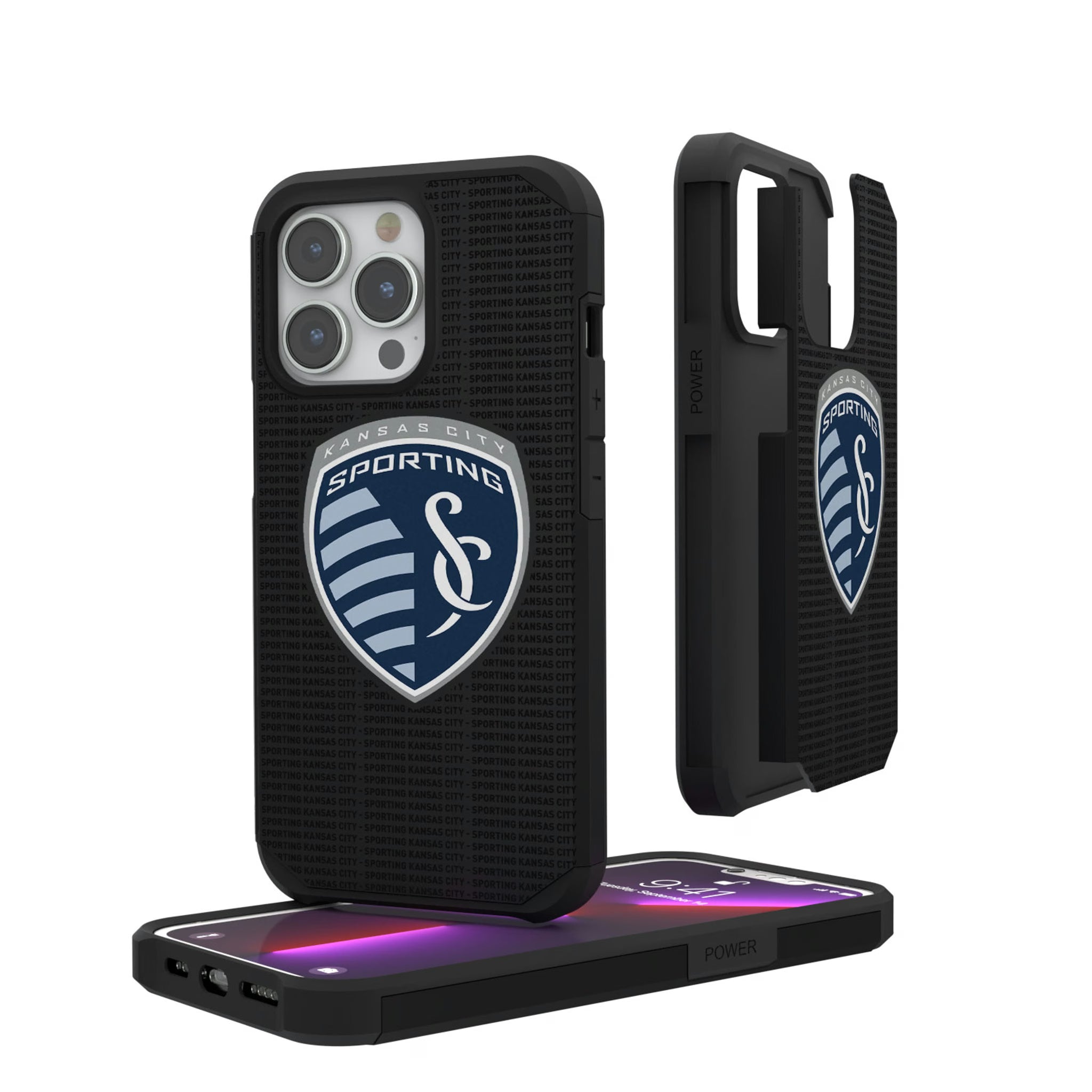 Sporting Kansas City Text Backdrop iPhone Rugged Phone Case for Apple iPhone