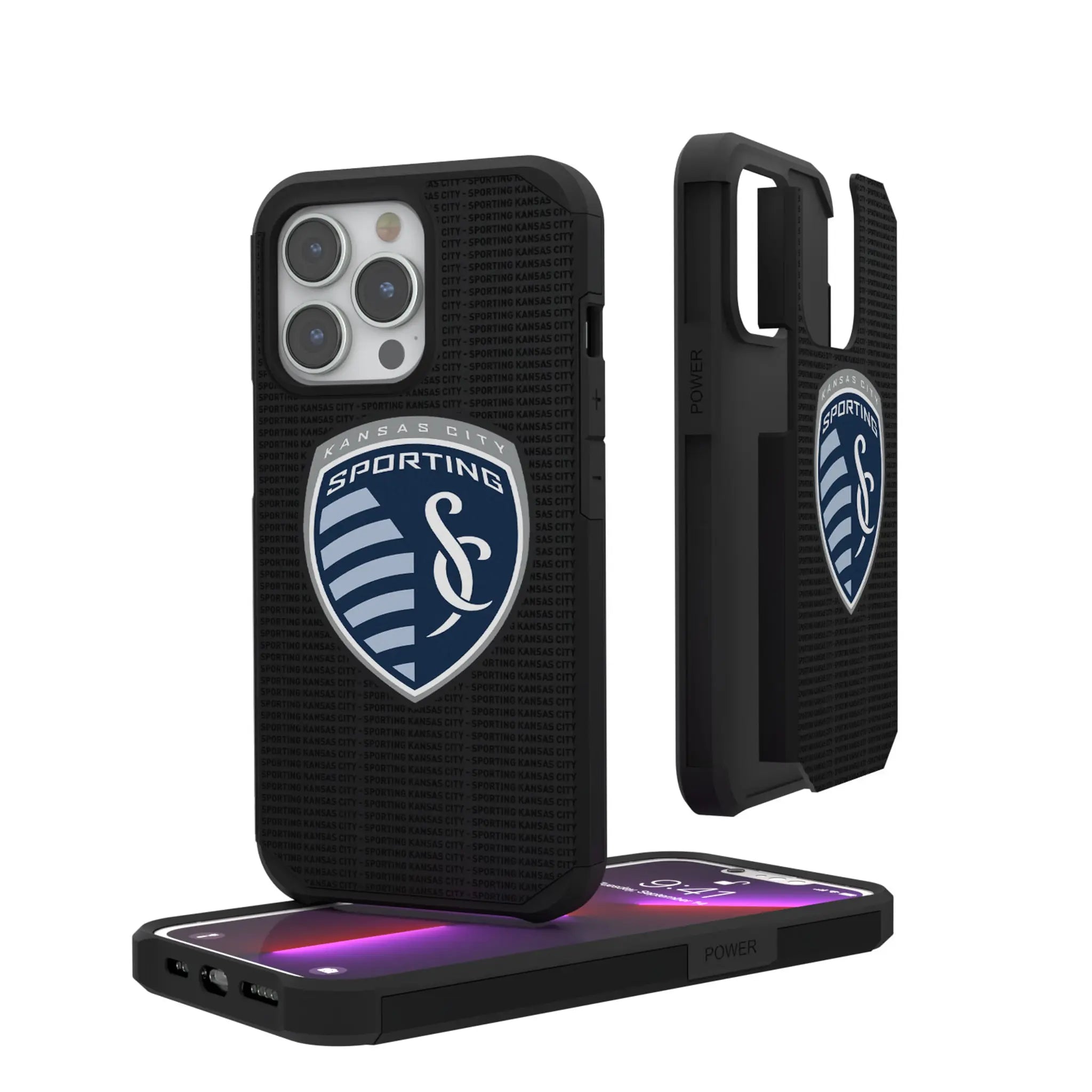 Sporting Kansas City Text Backdrop iPhone Rugged Phone Case for Apple iPhone