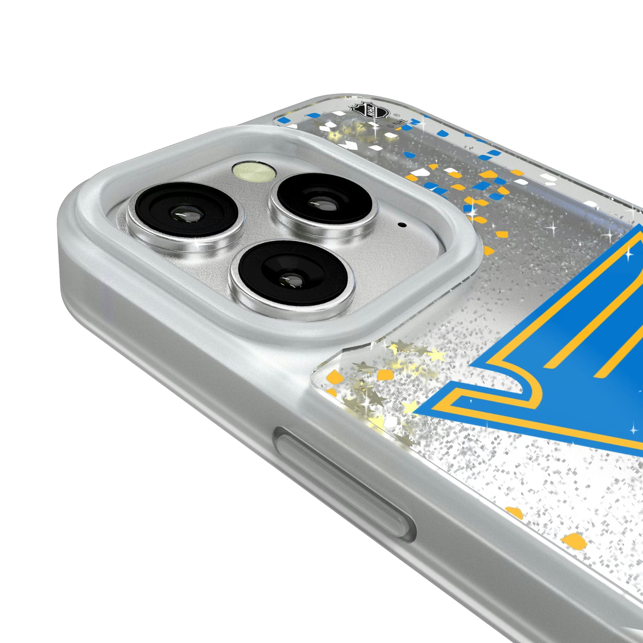 St. Louis Blues Confetti iPhone Glitter Phone Case for Apple iPhone - Detail#Device_iPhone 16 Pro