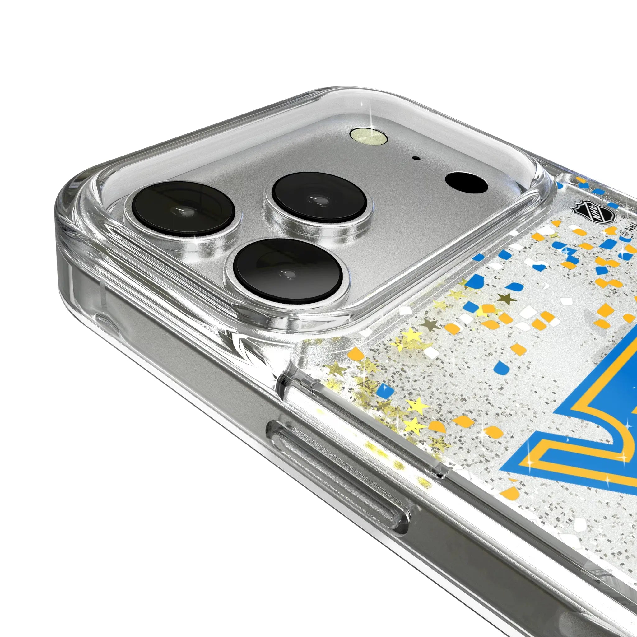 St. Louis Blues Confetti iPhone Glitter Phone Case for Apple iPhone - Detail