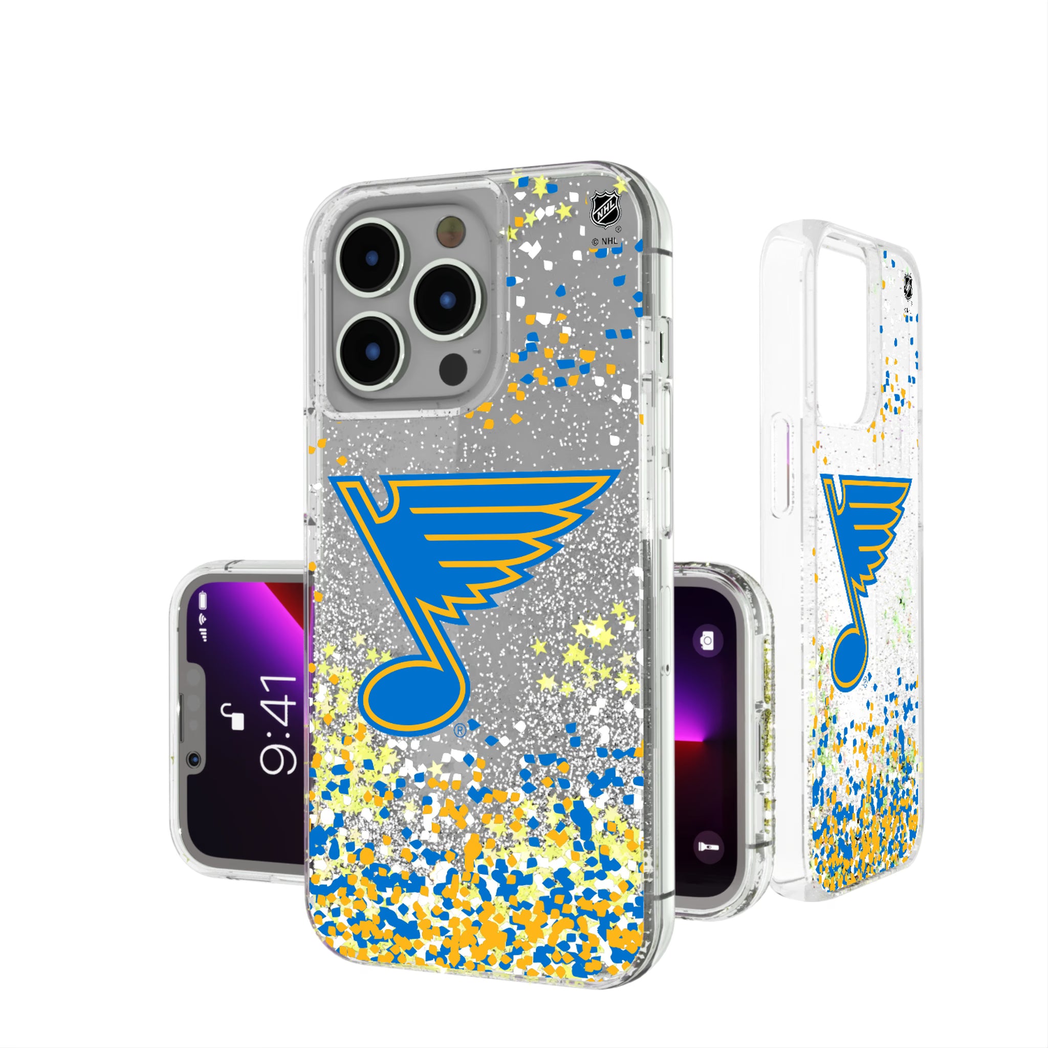 St. Louis Blues Confetti iPhone Glitter Phone Case for Apple iPhone