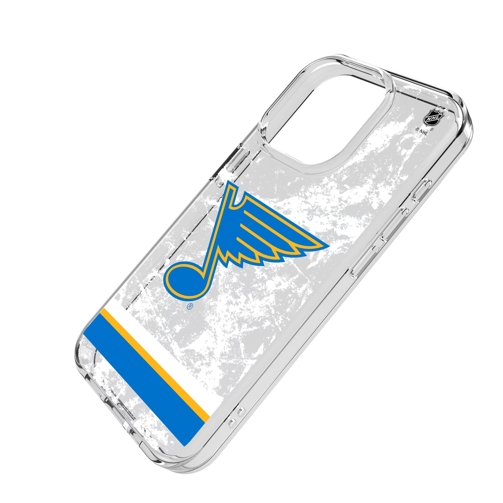 St. Louis Blues Ice Stripe iPhone Clear Phone Case for Apple iPhone - Isometric View