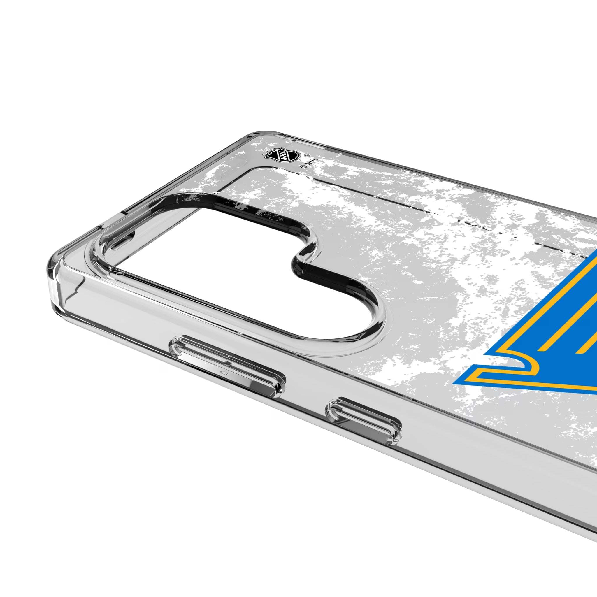 St. Louis Blues Ice Stripe Galaxy Clear Phone Case for Samsung Galaxy - Detail