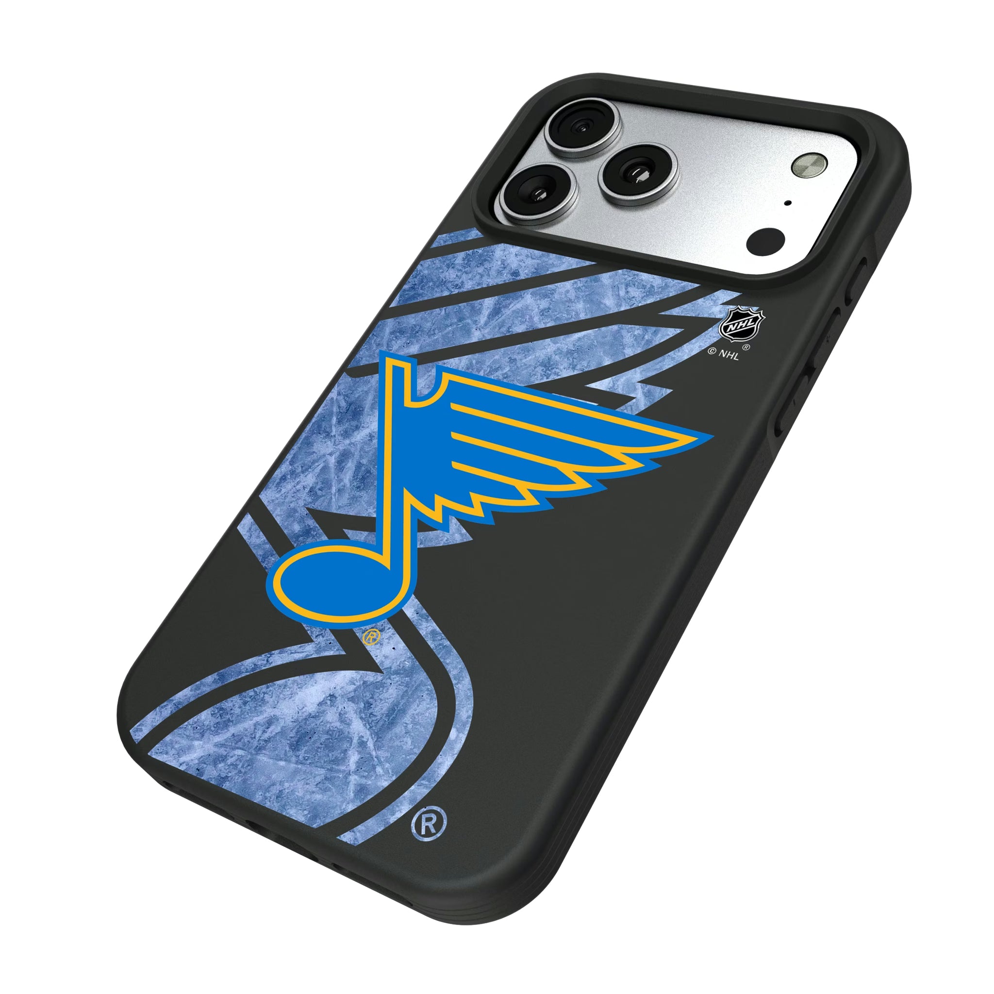 St. Louis Blues Ice Tilt iPhone Bump Phone Case for Apple iPhone - Isometric View#Device_iPhone 17 Pro Max