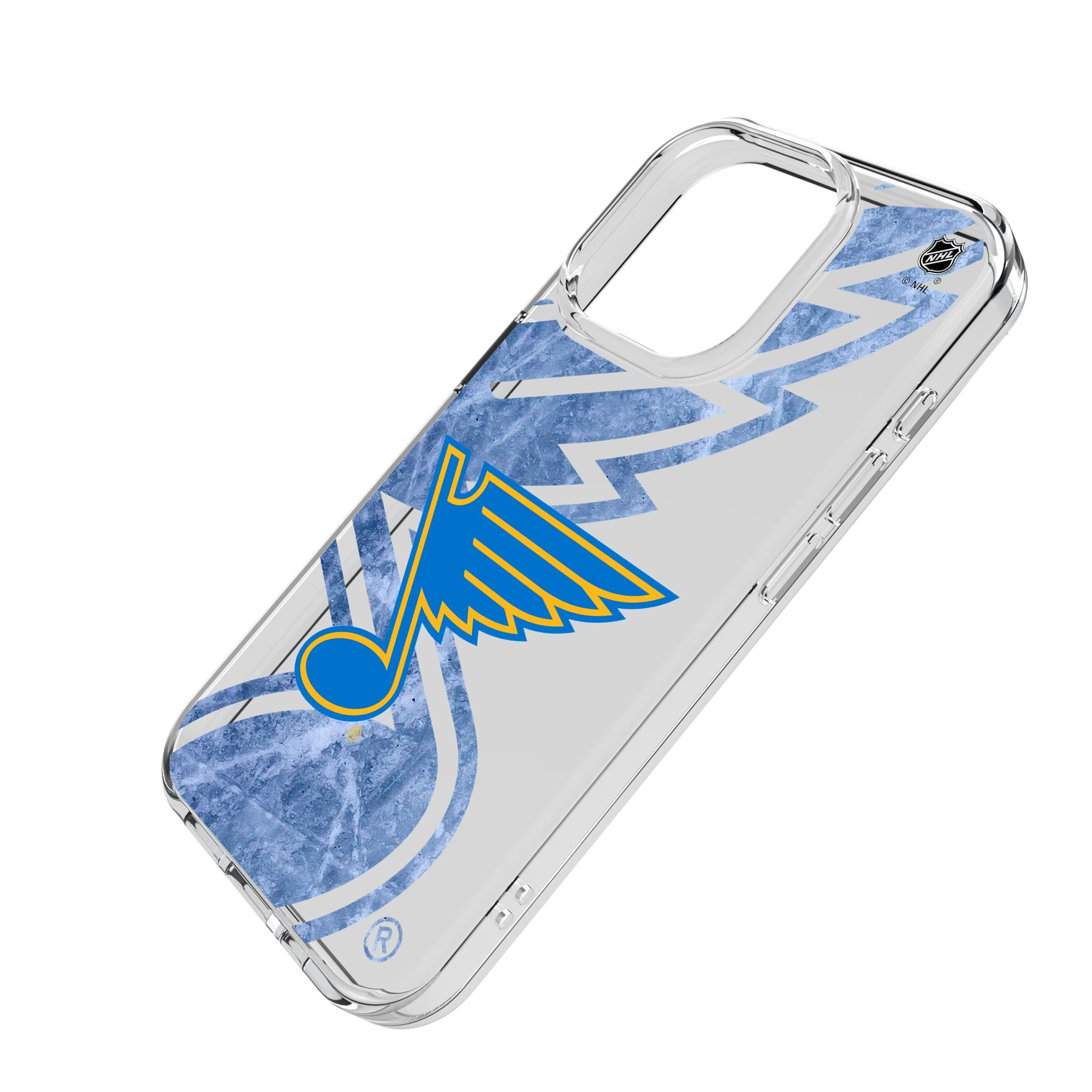 St. Louis Blues Ice Tilt iPhone Clear Phone Case for Apple iPhone - Isometric View