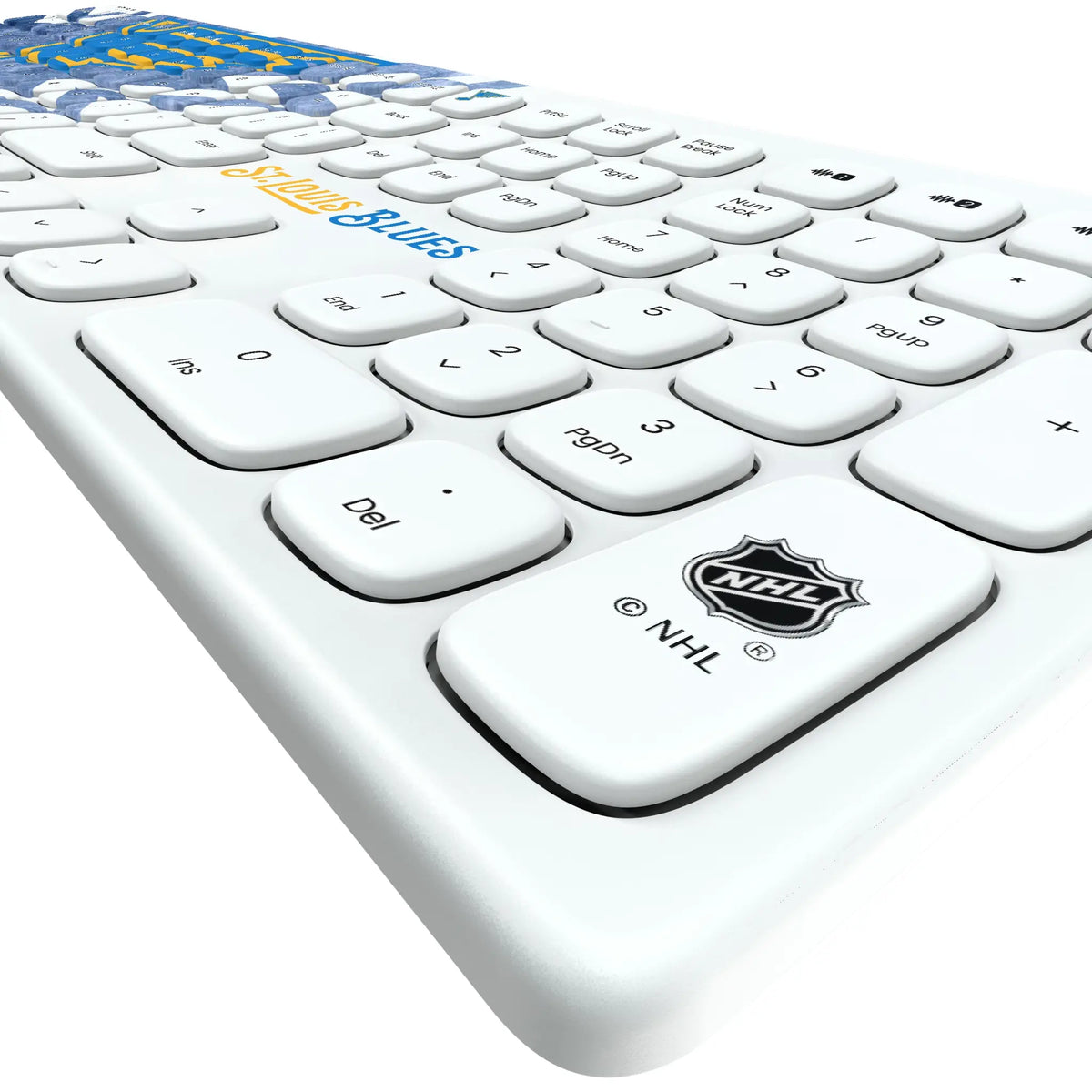 St. Louis Blues Ice Tilt KKB605 Curved Wireless Keyboard - Detail