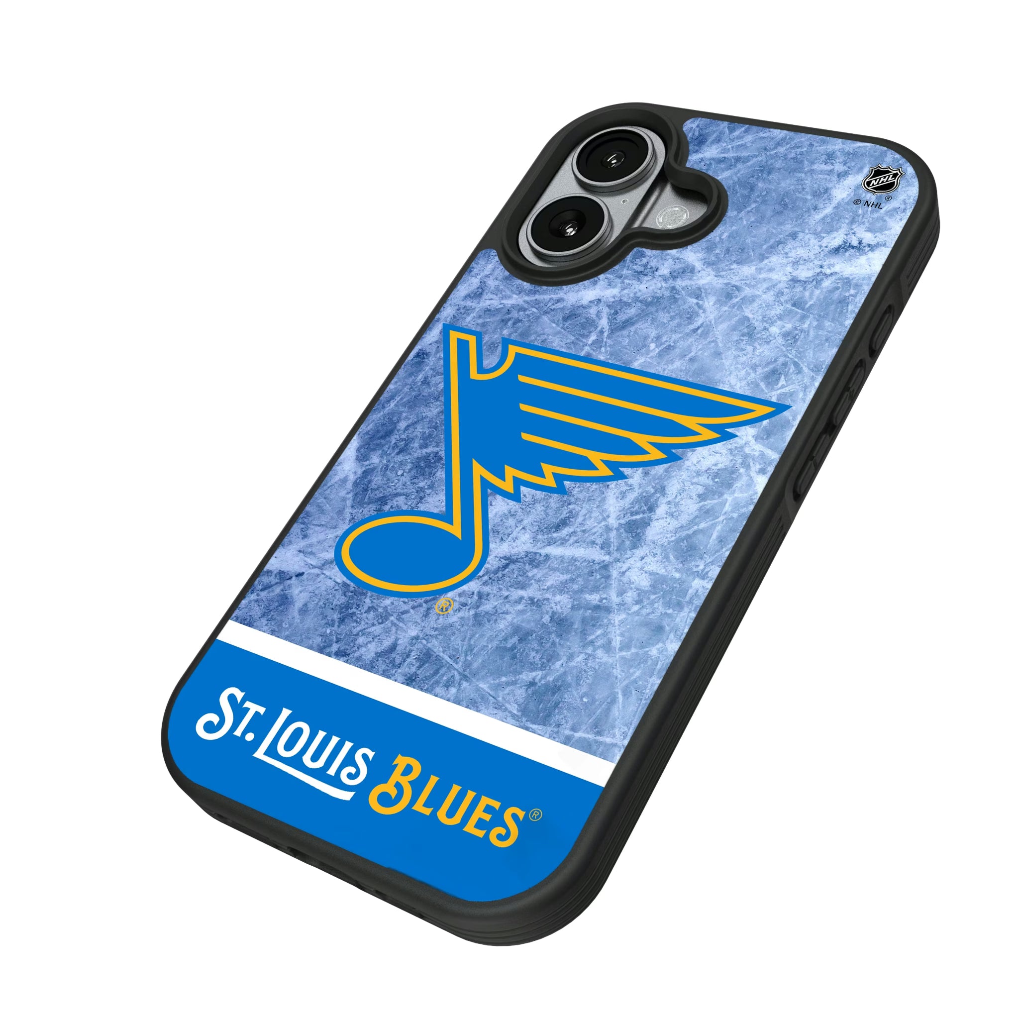 St. Louis Blues Ice Wordmark iPhone Bump Phone Case for Apple iPhone - Isometric View#Device_iPhone 17