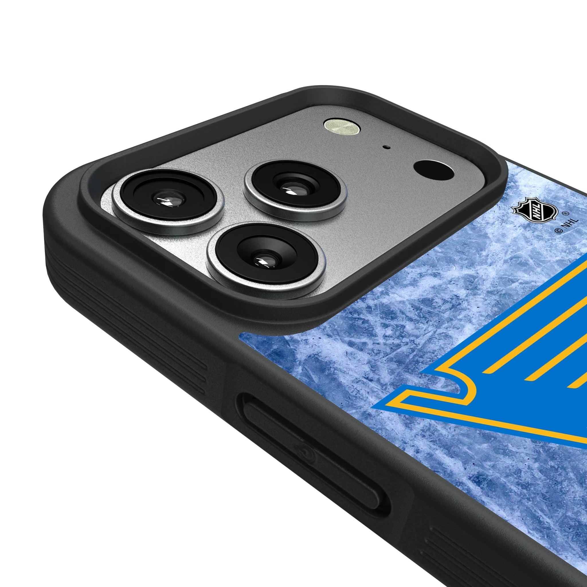 St. Louis Blues Ice Wordmark iPhone Bump Phone Case for Apple iPhone - Detail#Device_iPhone 17 Pro