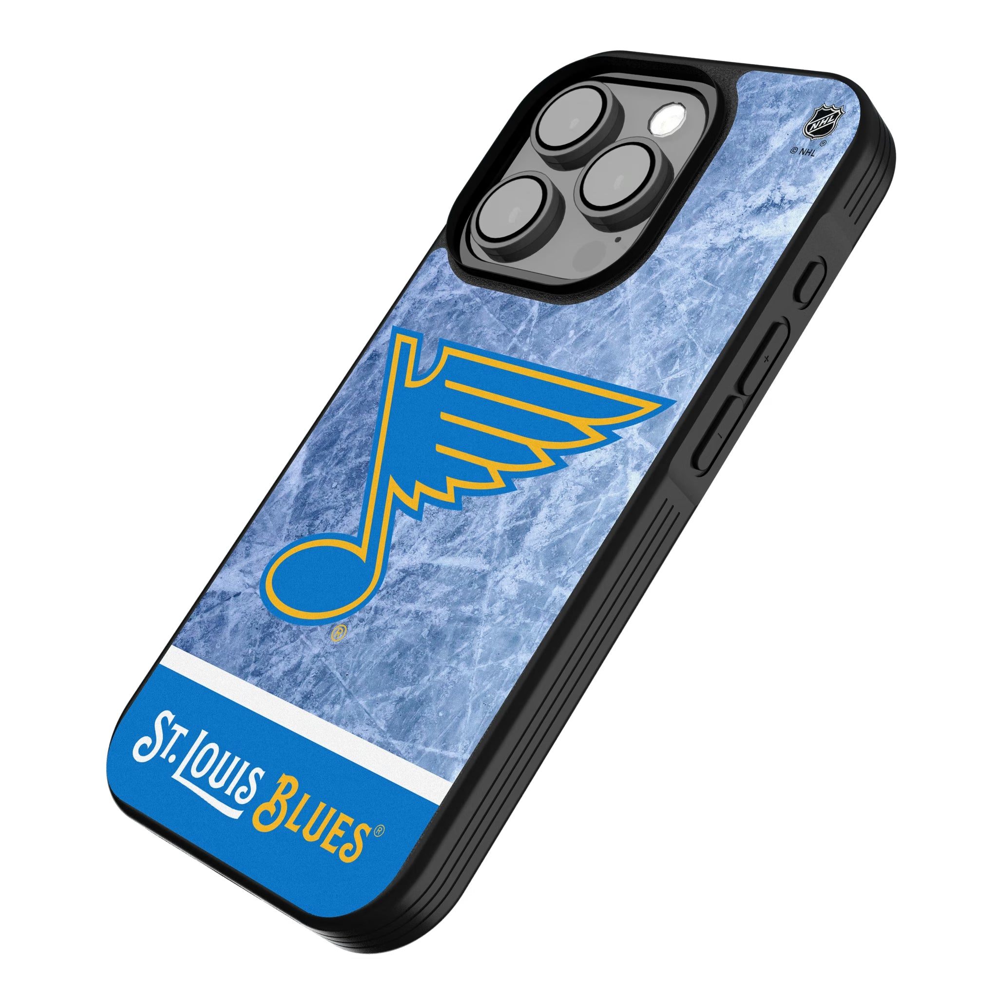 St. Louis Blues Ice Wordmark iPhone Bump Phone Case for Apple iPhone - Isometric View