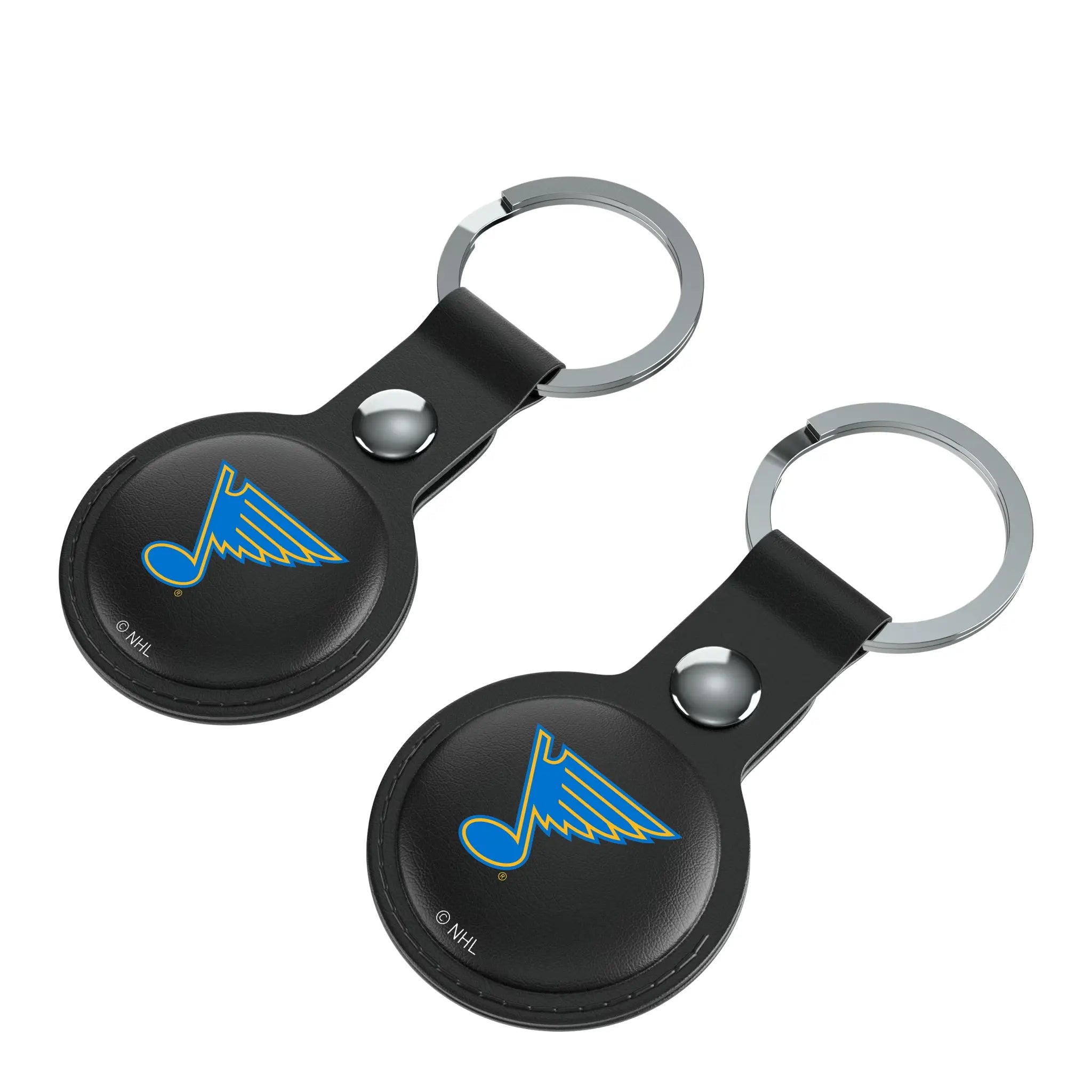 St. Louis Blues Insignia AirTag Black Airtag Holder 2-Pack - Isometric View
