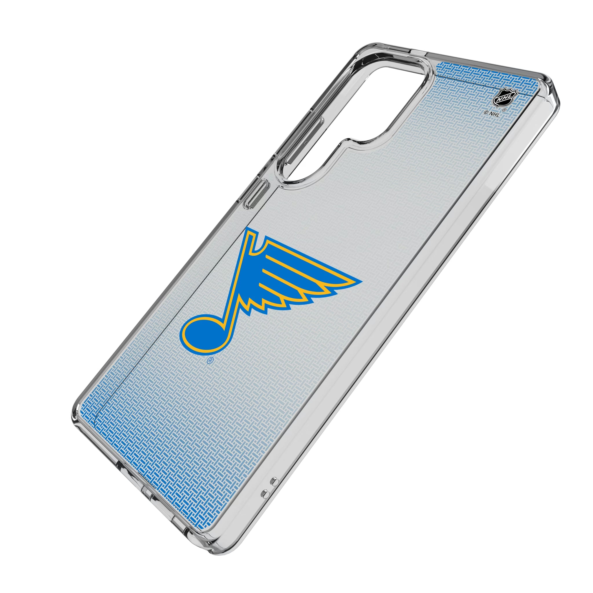 St. Louis Blues Linen Galaxy Clear Phone Case for Samsung Galaxy - Isometric View