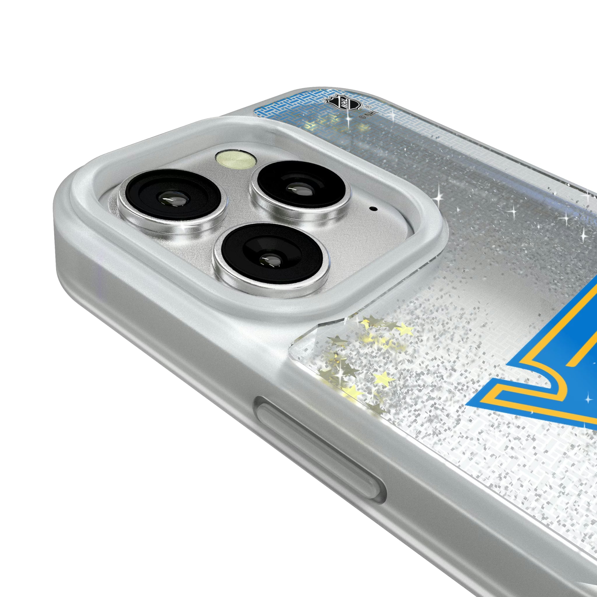 St. Louis Blues Linen iPhone Glitter Phone Case for Apple iPhone - Detail#Device_iPhone 16 Pro