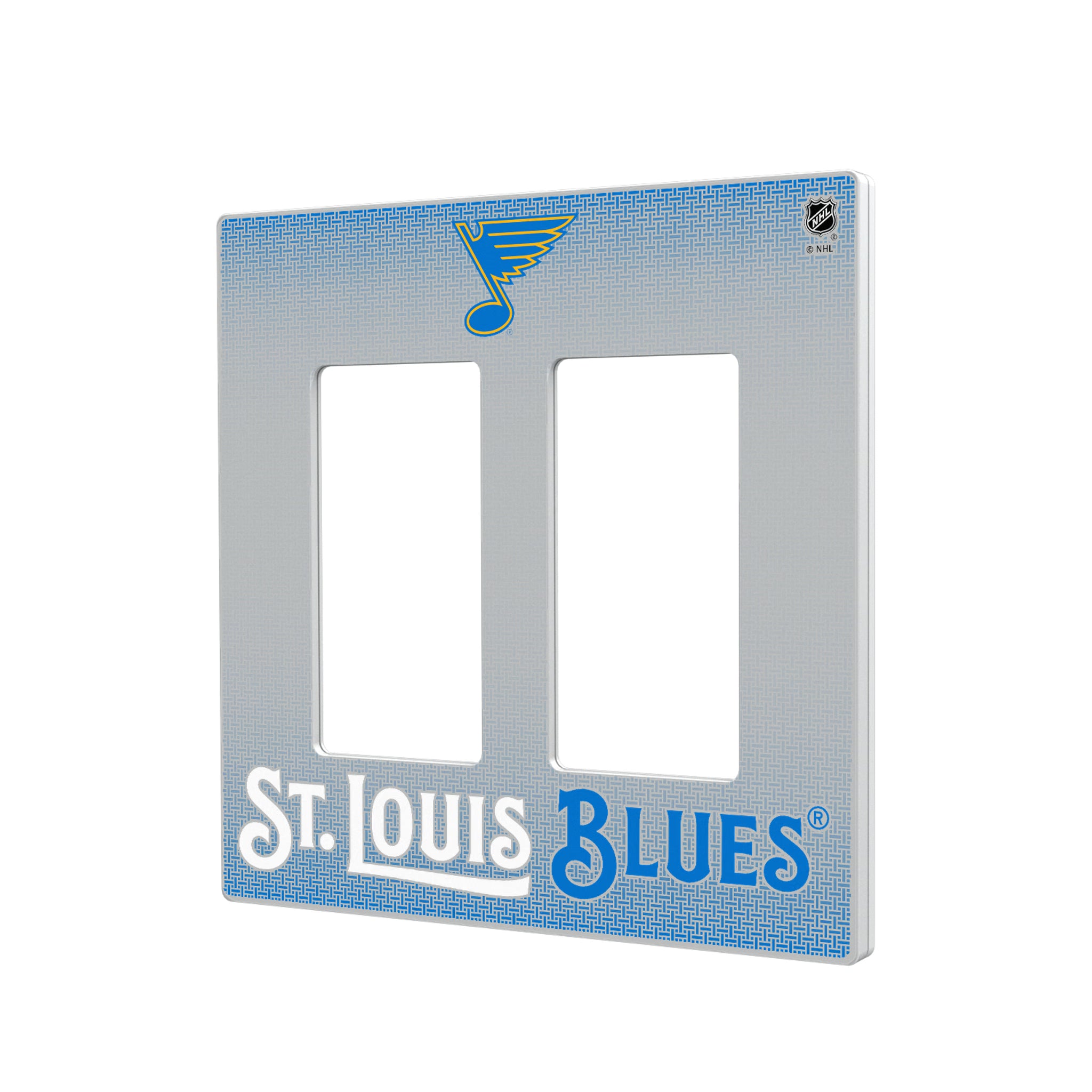 St. Louis Blues Linen Hidden-Screw Light Switch Plate#Style_Double Rocker