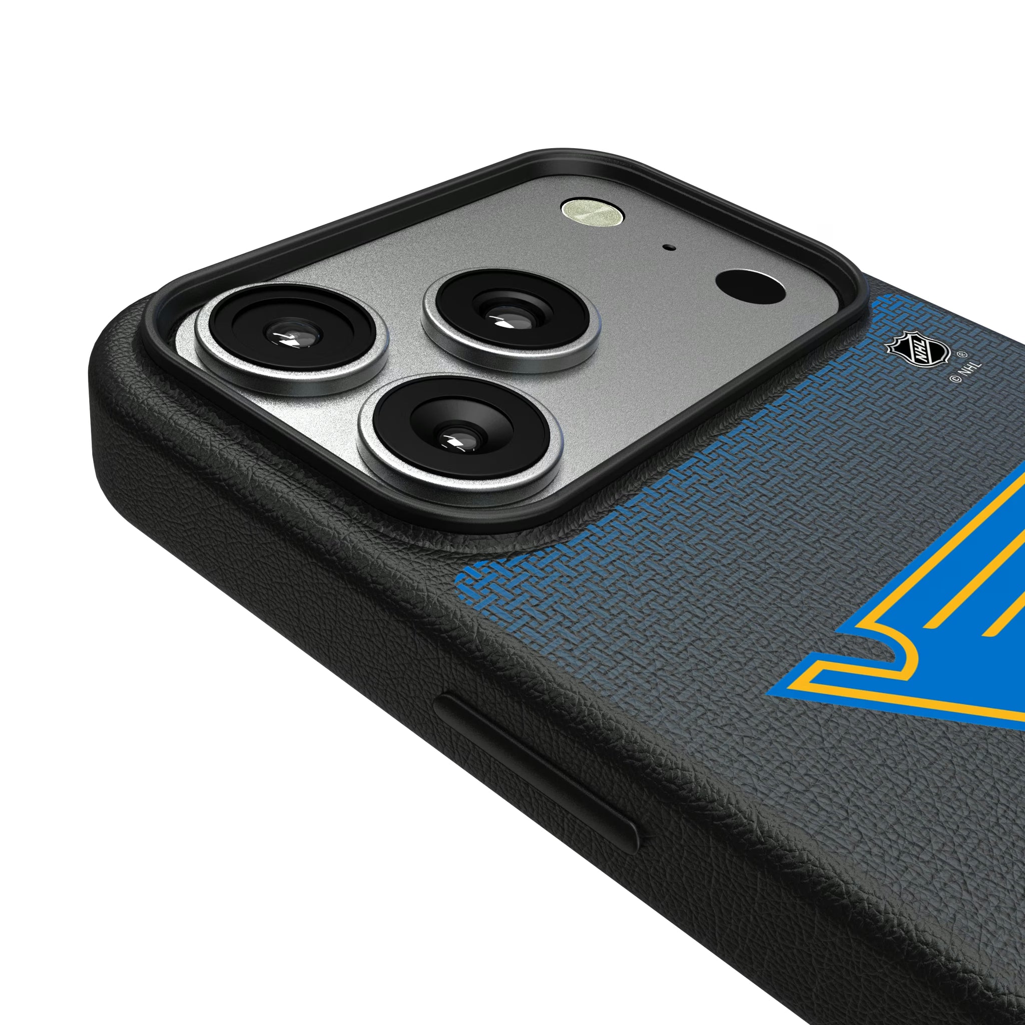 St. Louis Blues Linen iPhone MagSafe Compatible Phone Case for Apple iPhone - Detail#Device_iPhone 17 Pro