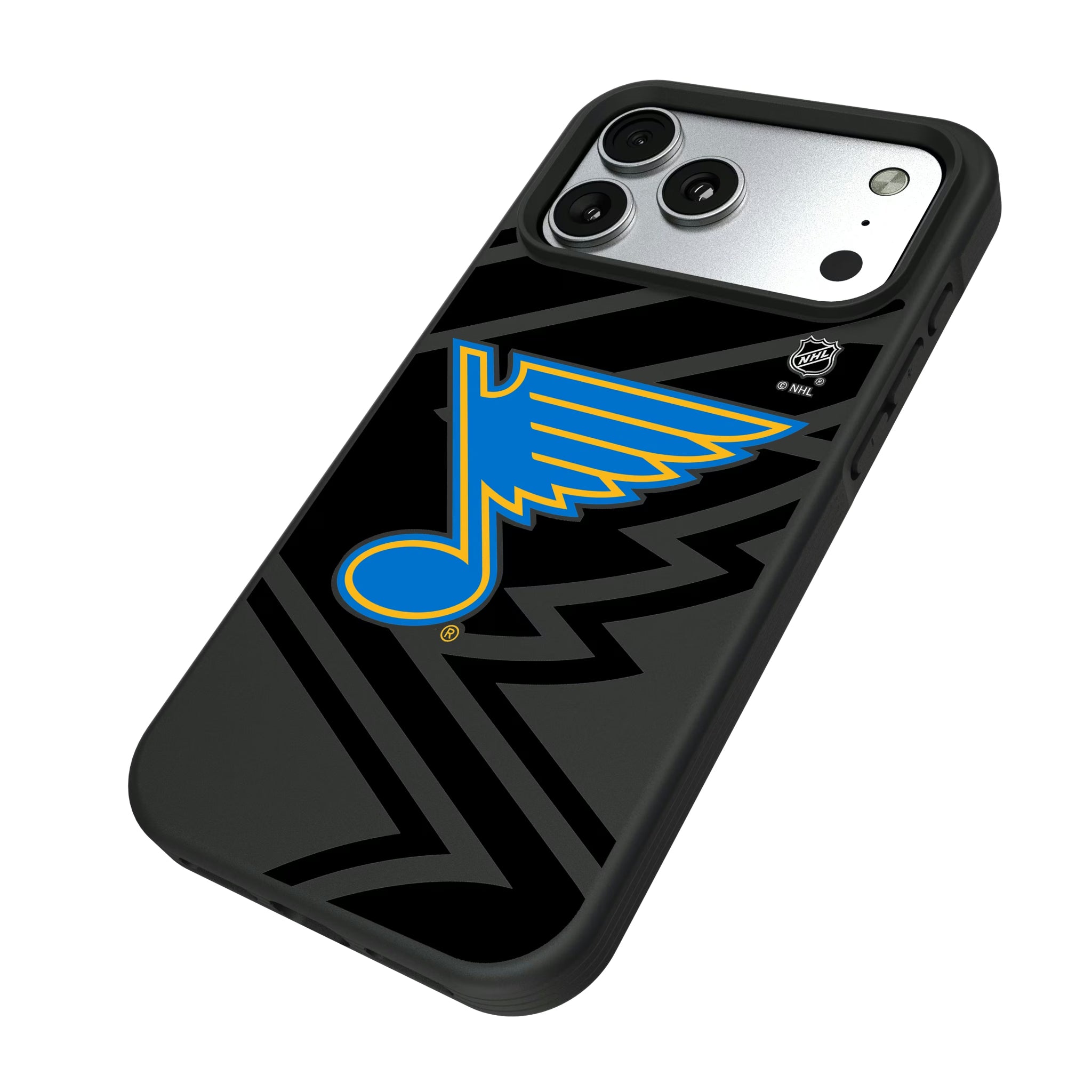 St. Louis Blues Monocolor Tilt iPhone Bump Phone Case for Apple iPhone - Isometric View#Device_iPhone 17 Pro Max