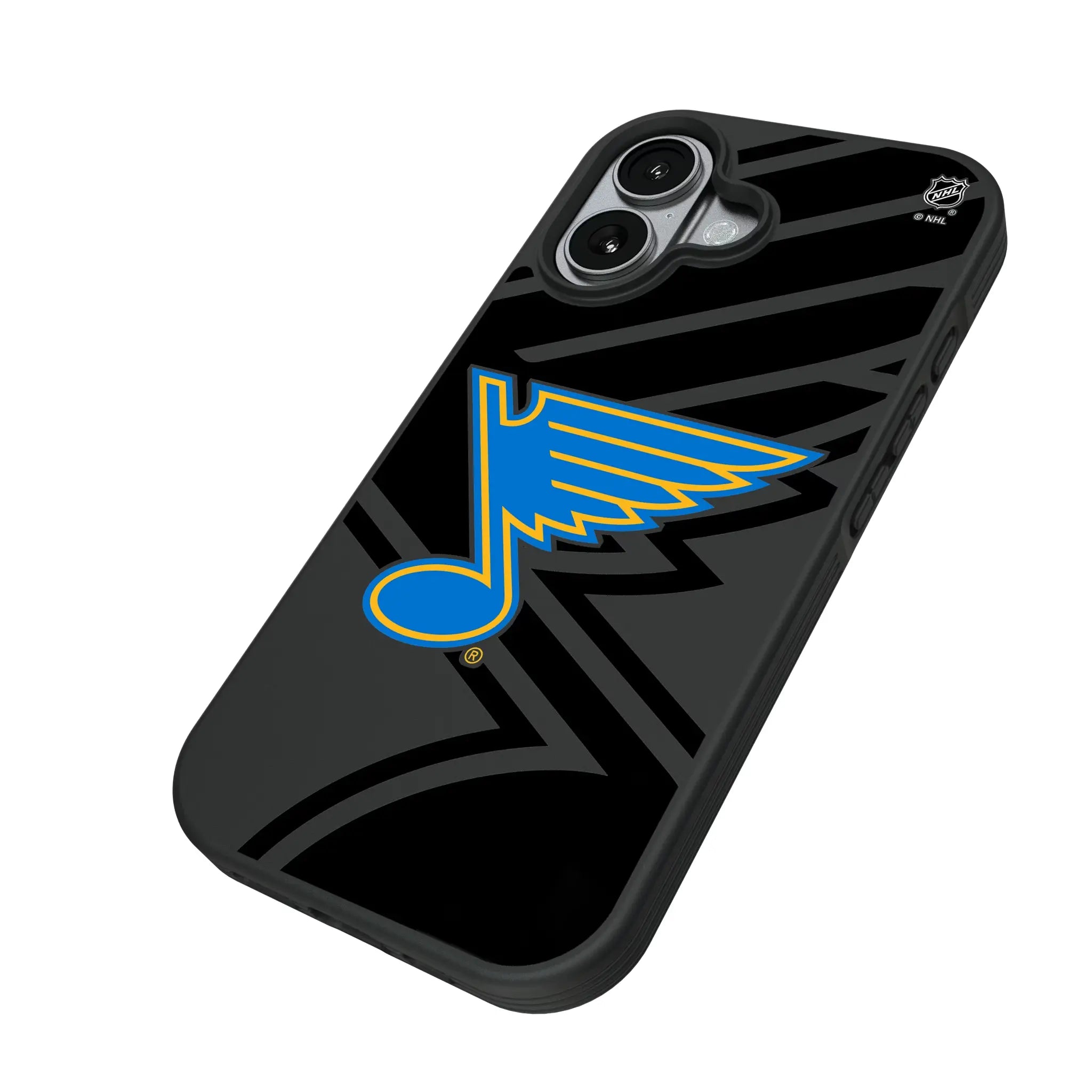 St. Louis Blues Monocolor Tilt iPhone Bump Phone Case for Apple iPhone - Isometric View#Device_iPhone 17