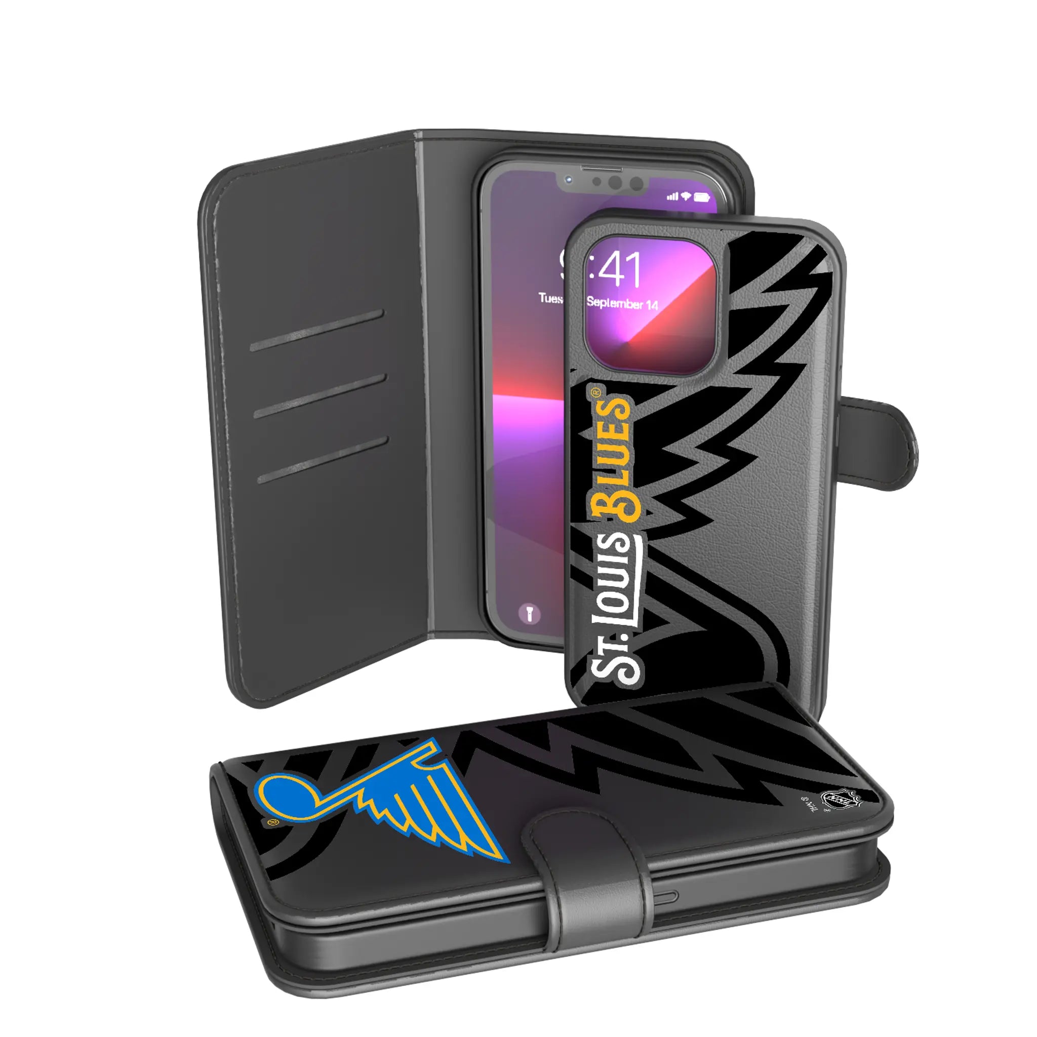 St. Louis Blues Monocolor Tilt iPhone Wallet Phone Case for Apple iPhone