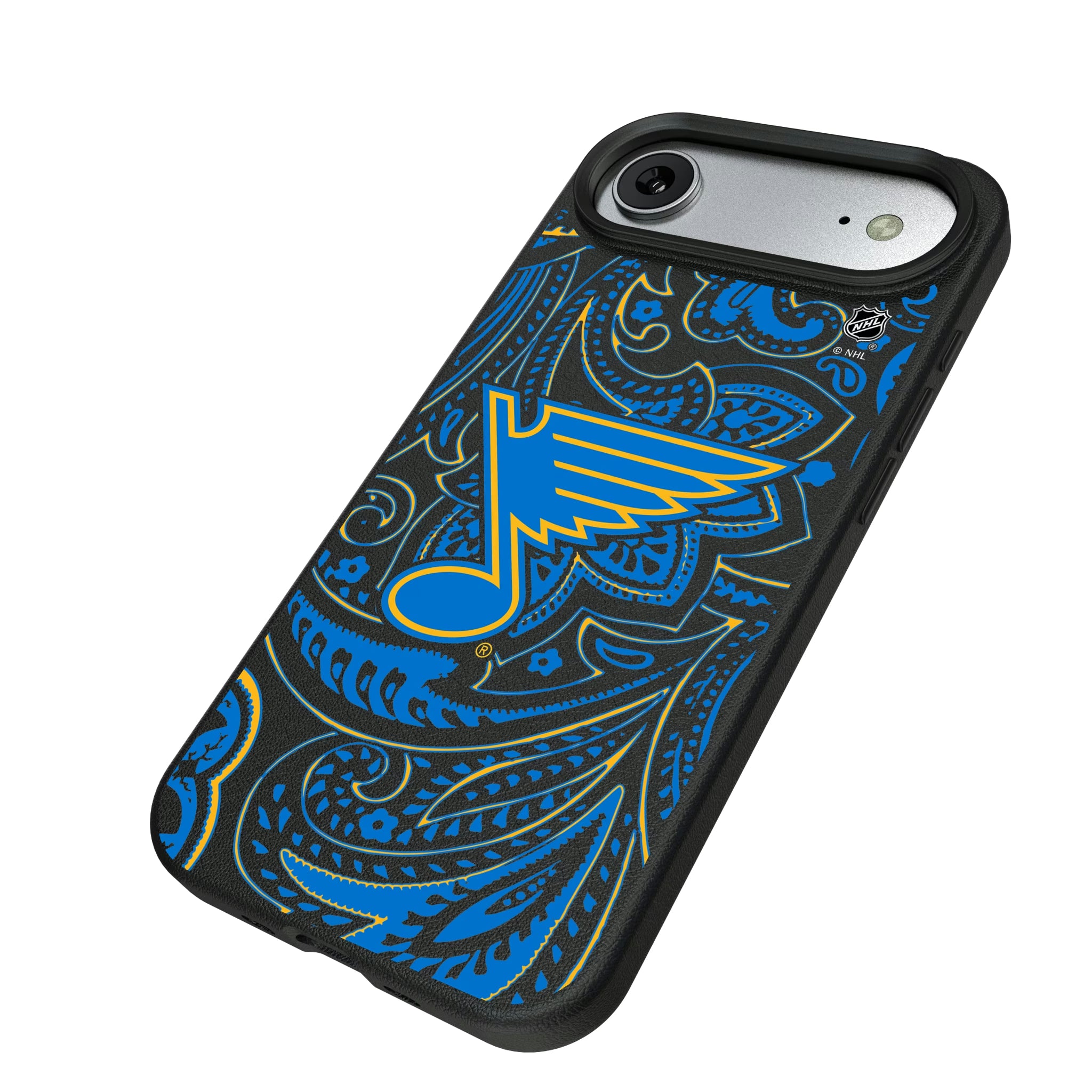 St. Louis Blues Paisley iPhone MagSafe Compatible Phone Case for Apple iPhone - Isometric View#Device_iPhone Air