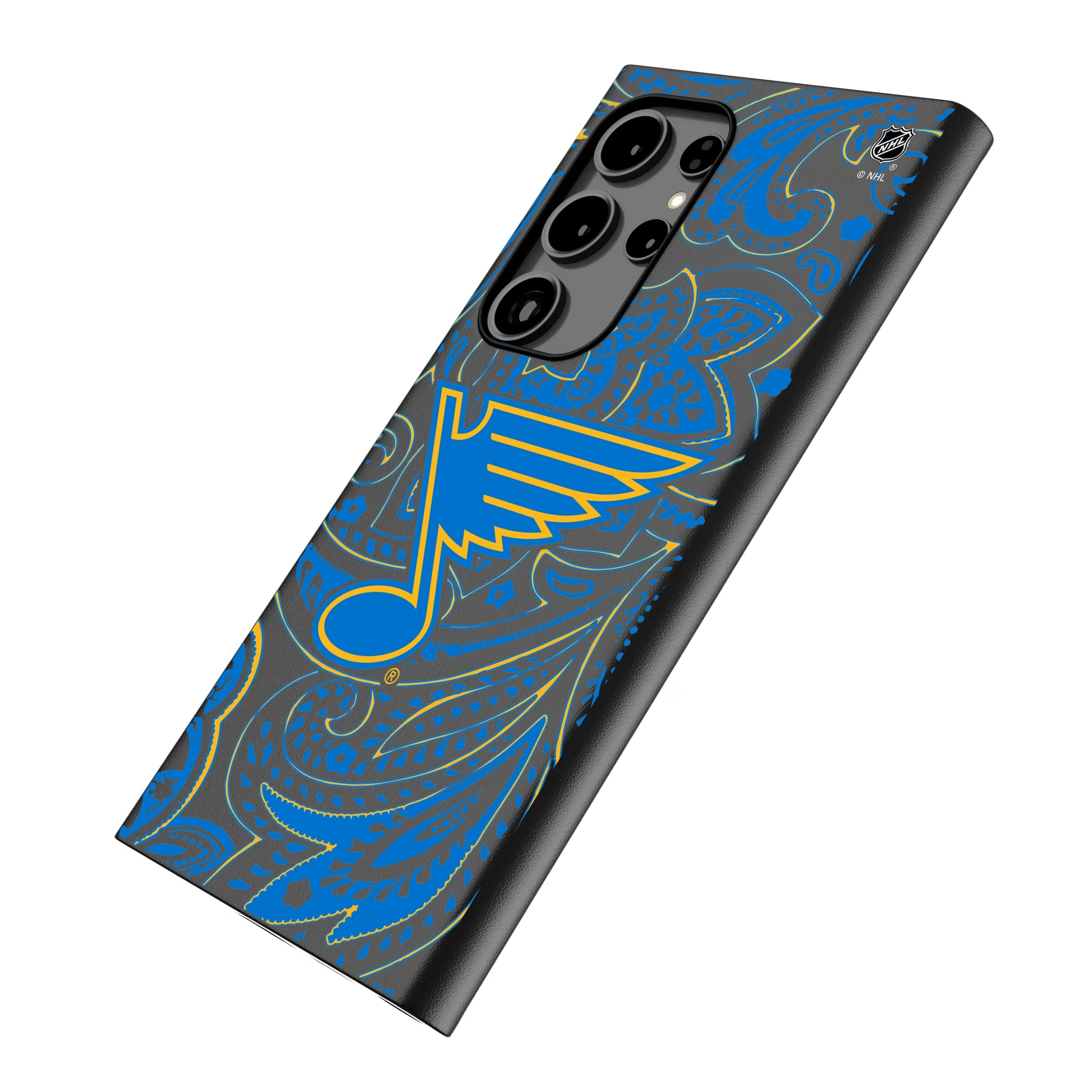 St. Louis Blues Paisley Galaxy MagSafe Compatible Phone Case for Samsung Galaxy - Isometric View