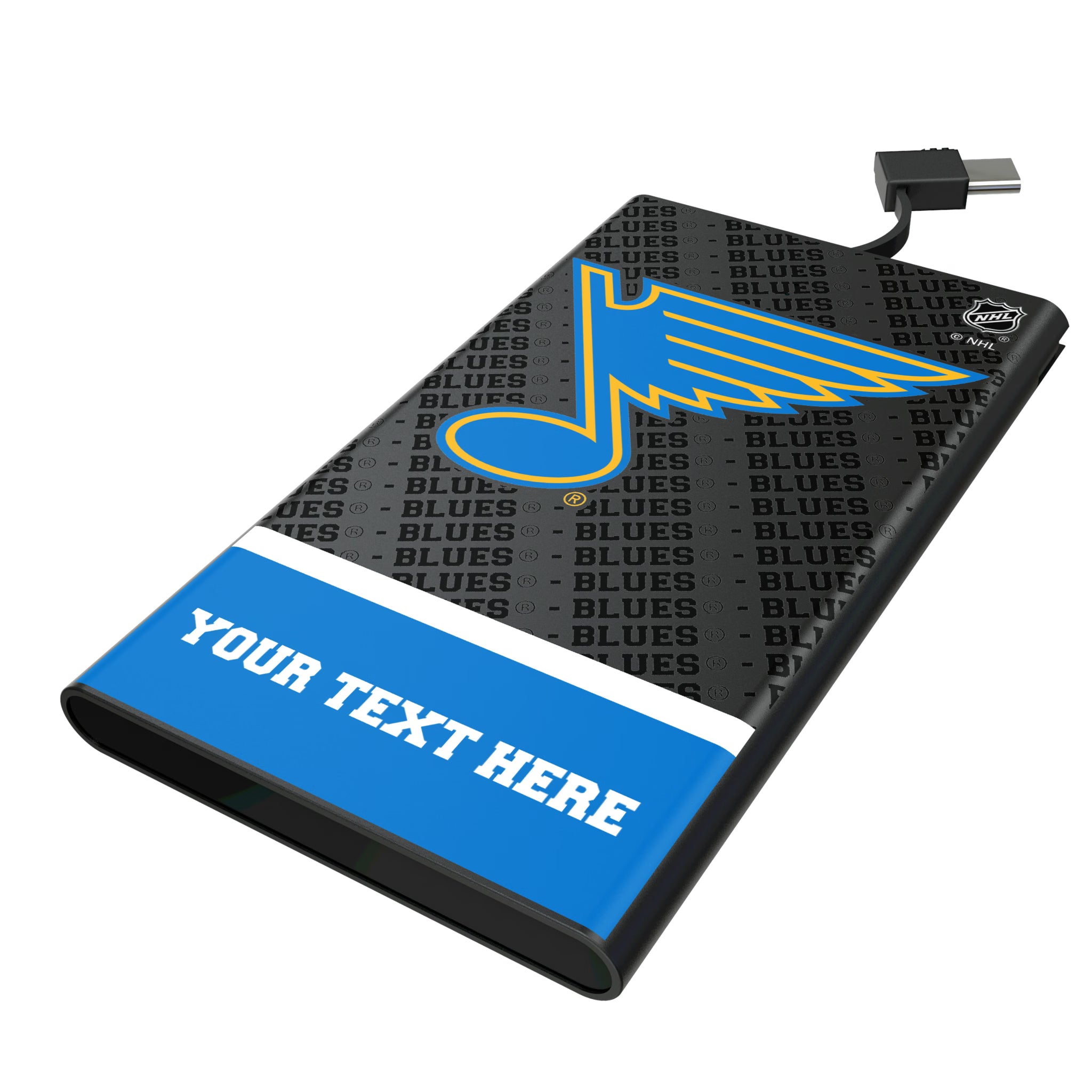 St. Louis Blues Personalized EndZone Plus 5000mAh Flat Powerbank