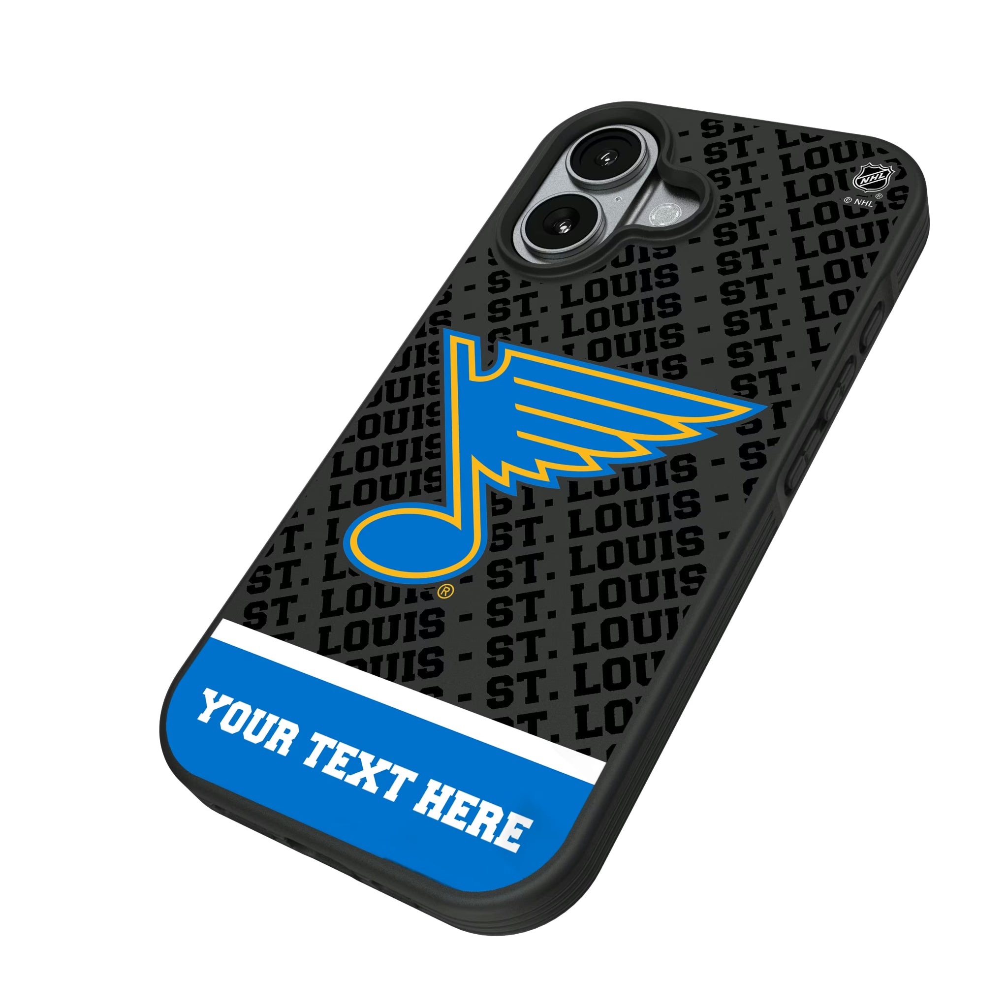 St. Louis Blues Personalized EndZone Plus iPhone Bump Phone Case for Apple iPhone - Isometric View#Device_iPhone 17