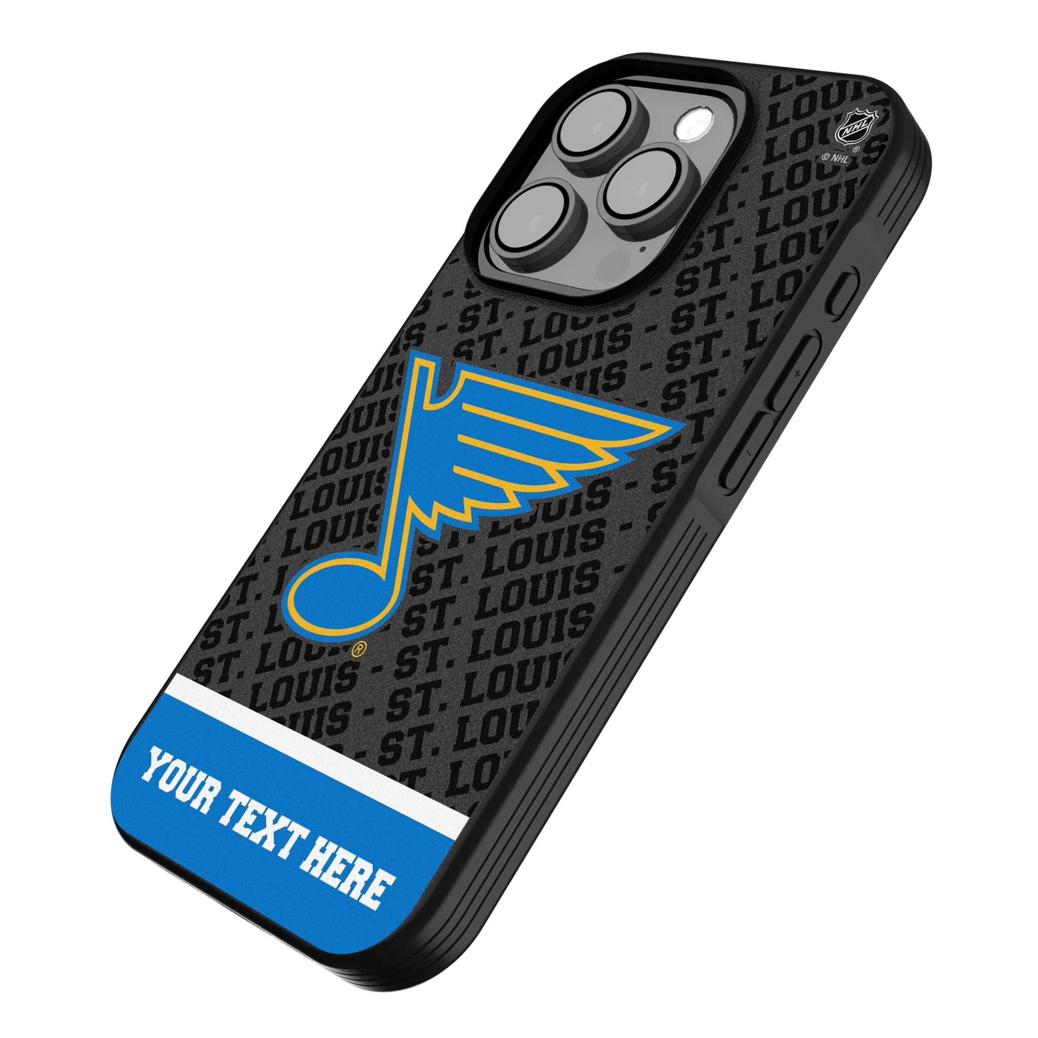 St. Louis Blues Personalized EndZone Plus iPhone Bump Phone Case for Apple iPhone - Isometric View