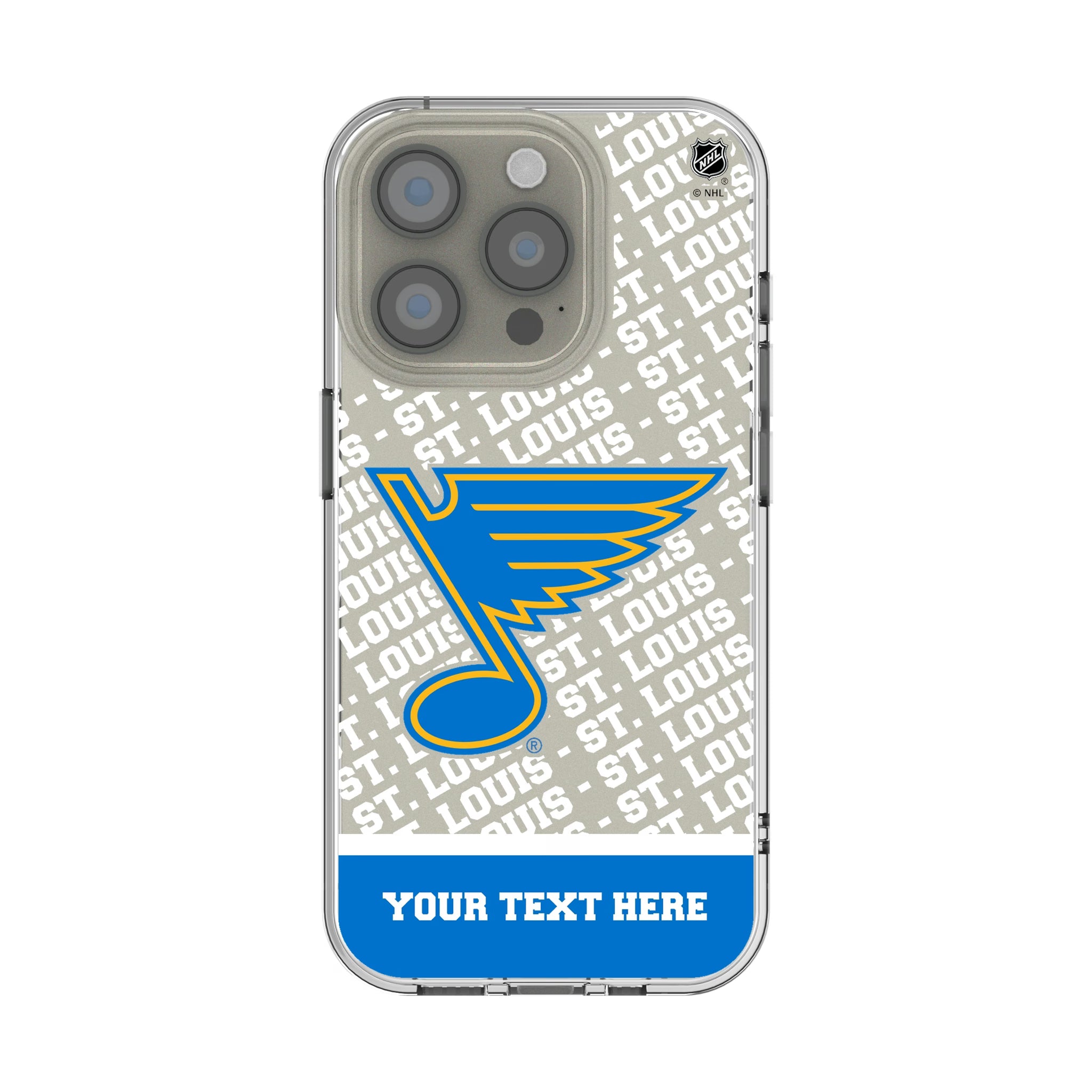 St. Louis Blues Personalized EndZone Plus iPhone Clear Phone Case for Apple iPhone