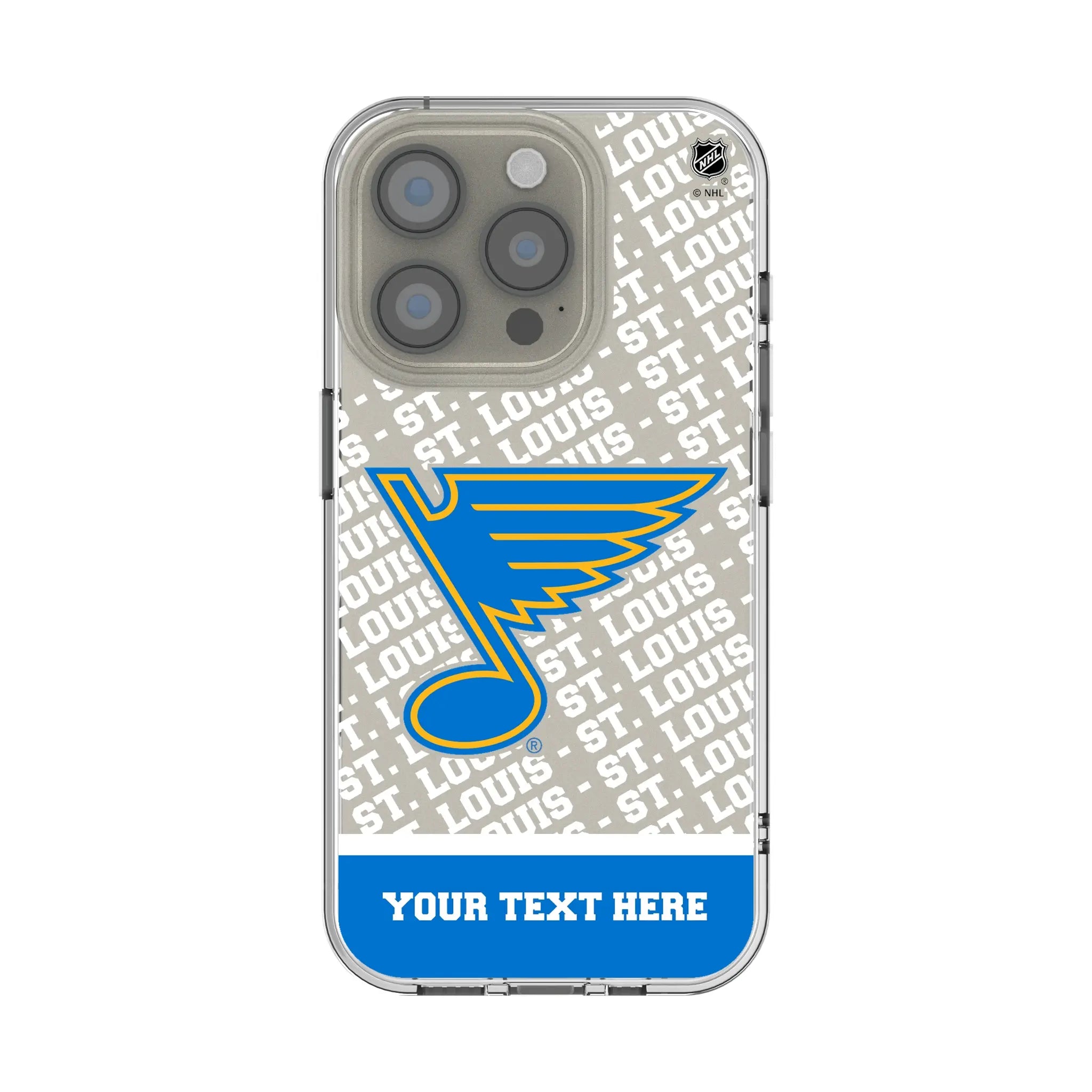 St. Louis Blues Personalized EndZone Plus iPhone Clear Phone Case for Apple iPhone