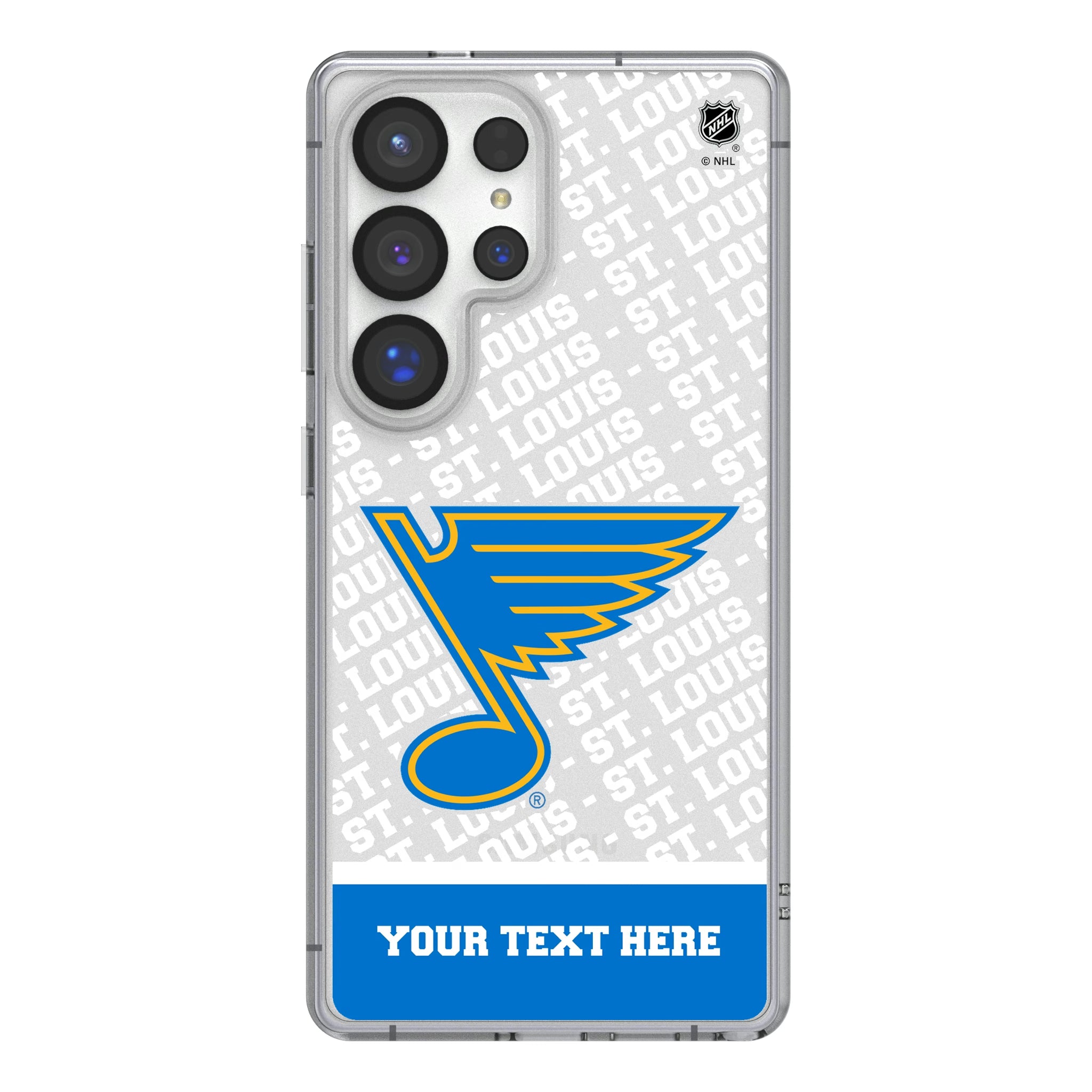 St. Louis Blues Personalized EndZone Plus Galaxy Clear Phone Case for Samsung Galaxy