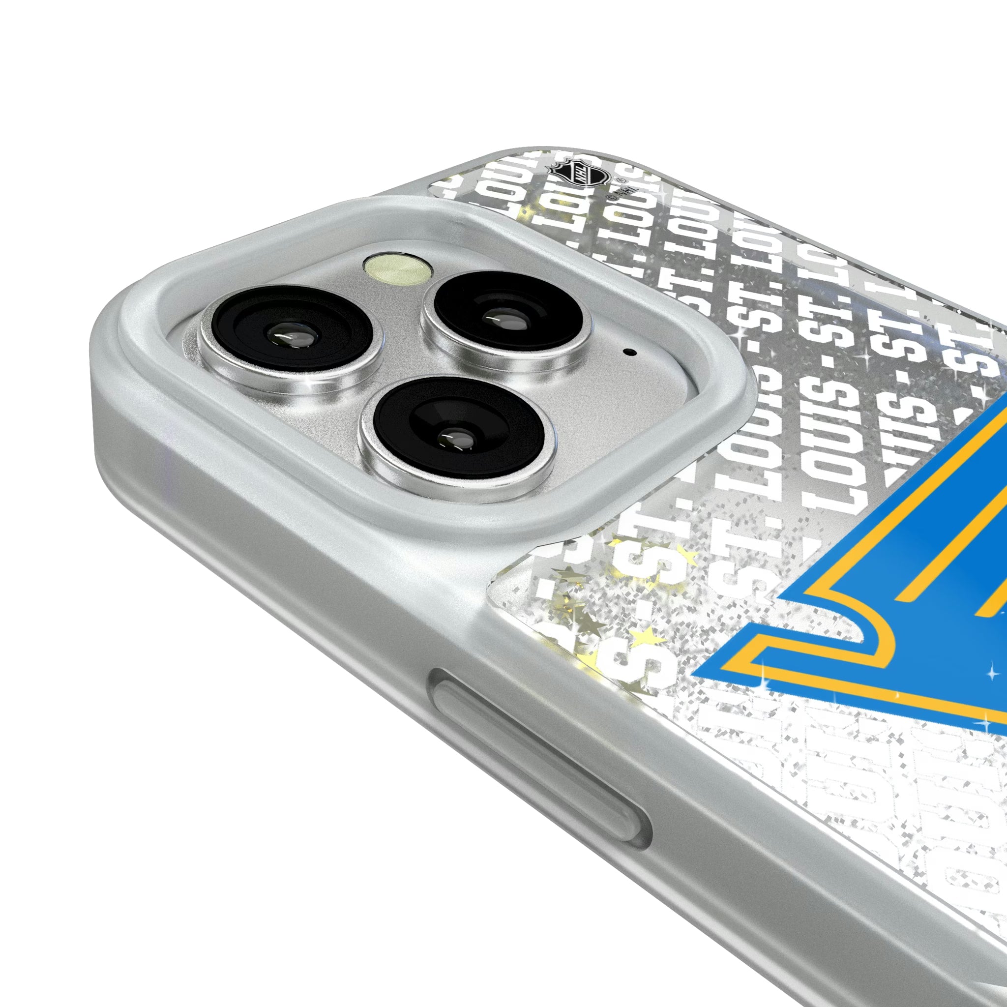 St. Louis Blues Personalized EndZone Plus iPhone Glitter Phone Case for Apple iPhone - Detail#Device_iPhone 16 Pro