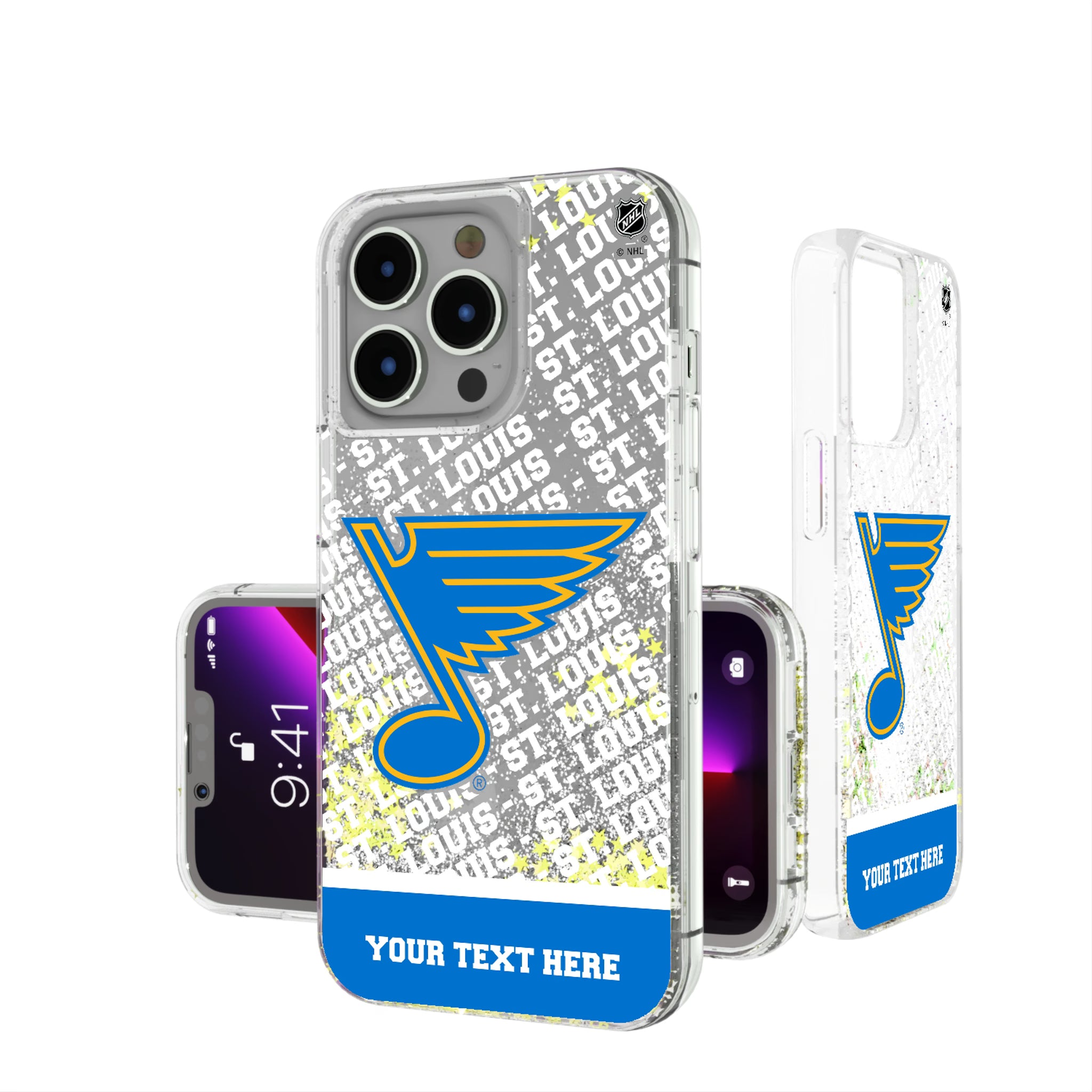 St. Louis Blues Personalized EndZone Plus iPhone Glitter Phone Case for Apple iPhone