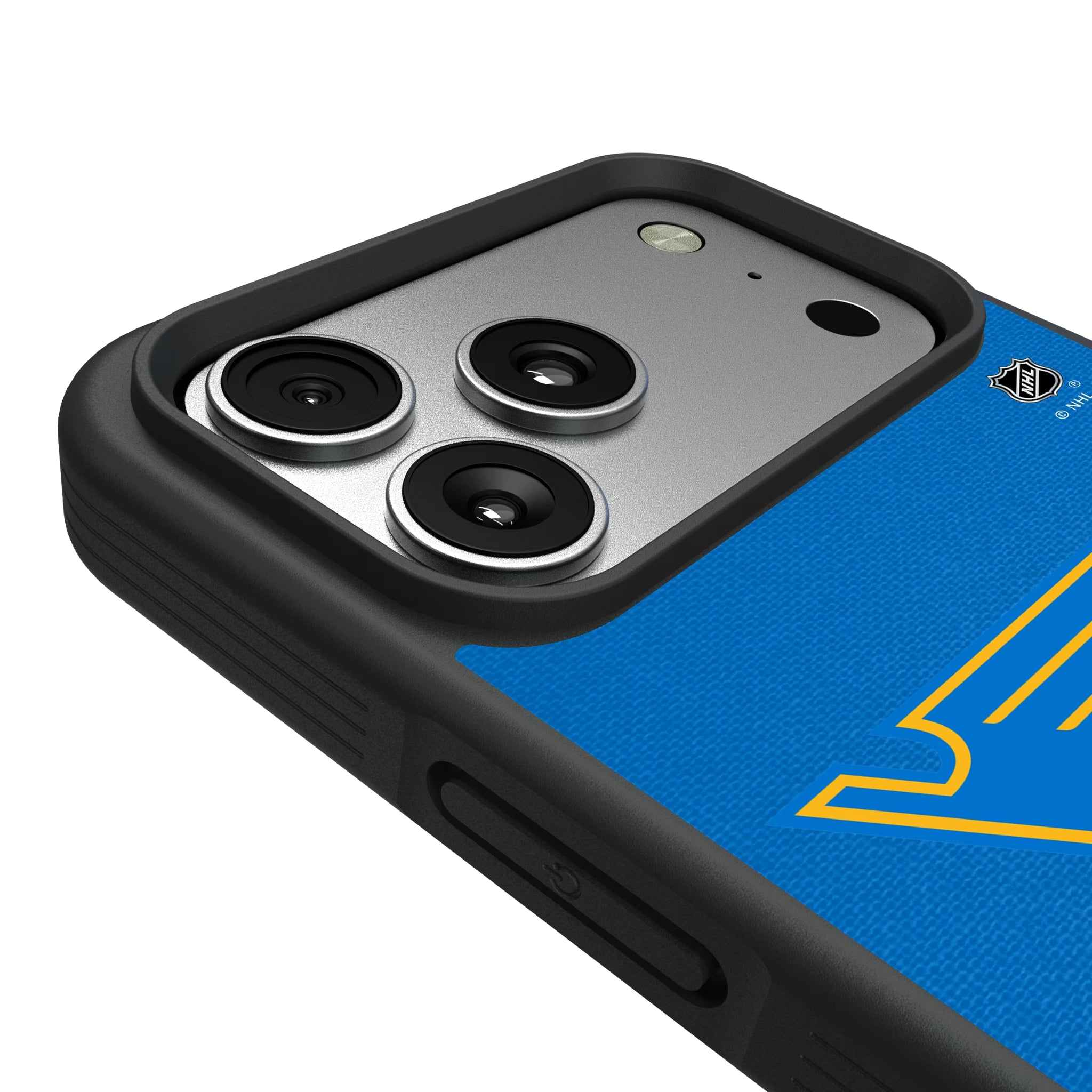 St. Louis Blues Personalized Stripe iPhone Bump Phone Case for Apple iPhone - Detail#Device_iPhone 17 Pro Max