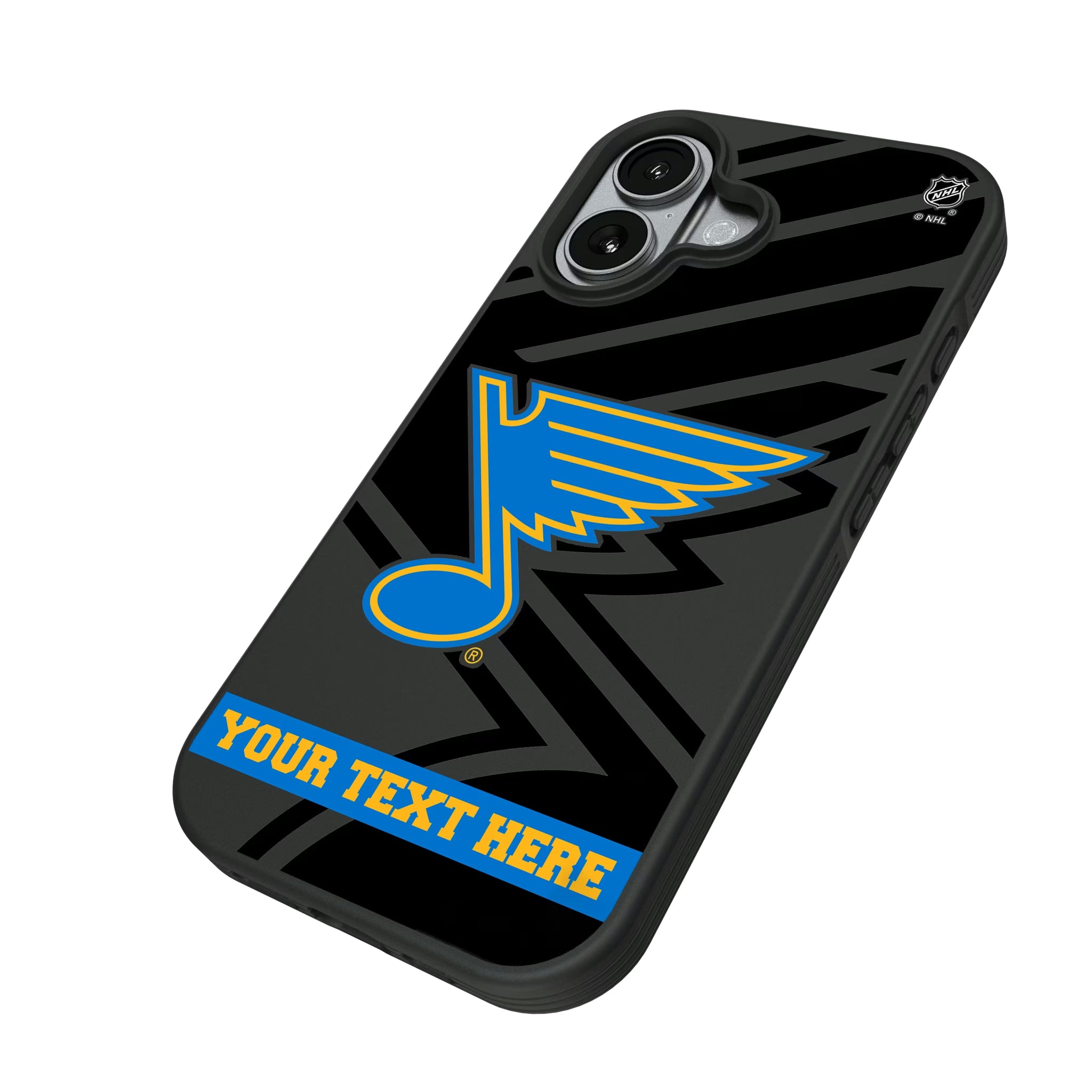 St. Louis Blues Personalized Tilt iPhone Bump Phone Case for Apple iPhone - Isometric View#Device_iPhone 17