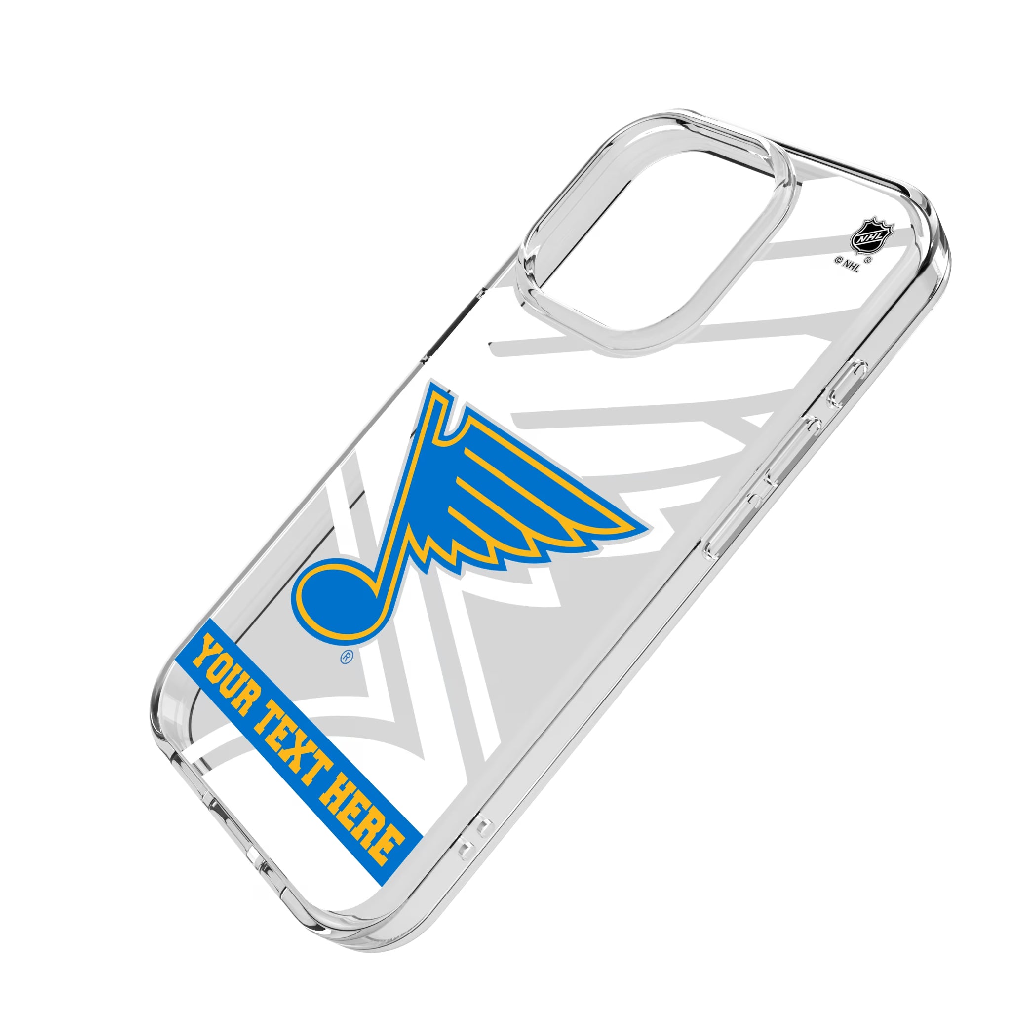 St. Louis Blues Personalized Tilt iPhone Clear Phone Case for Apple iPhone - Isometric View