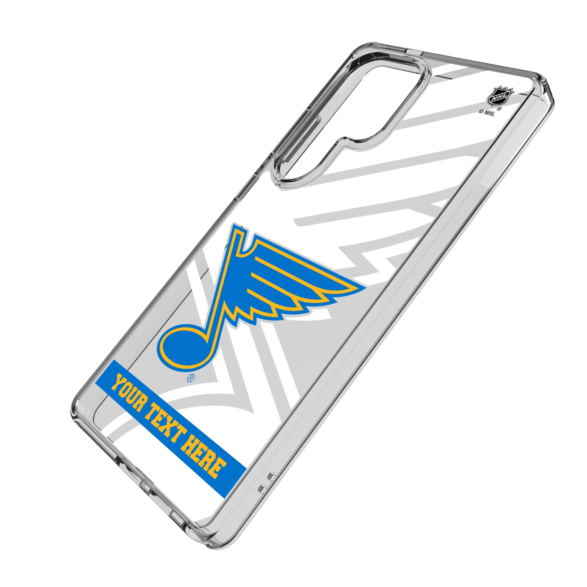 St. Louis Blues Personalized Tilt Galaxy Clear Phone Case for Samsung Galaxy - Isometric View