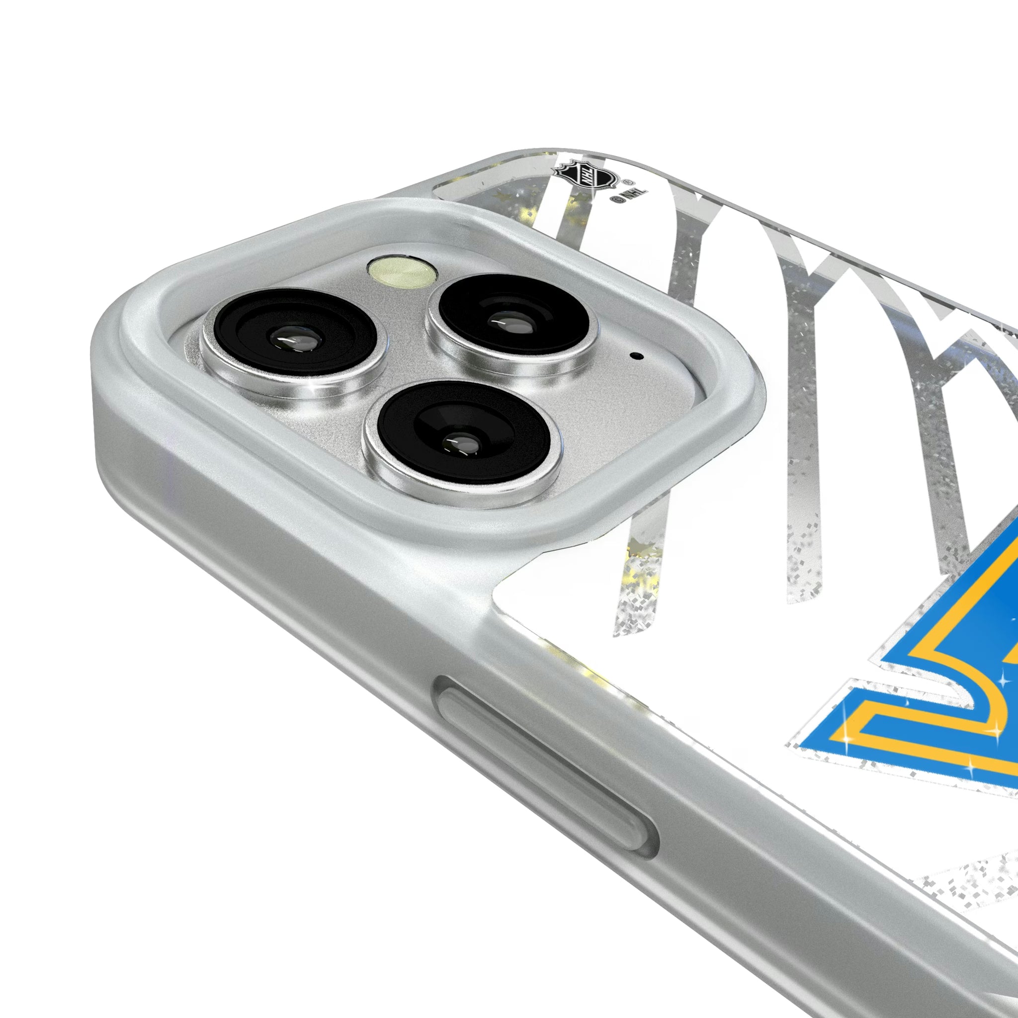 St. Louis Blues Personalized Tilt iPhone Glitter Phone Case for Apple iPhone - Detail#Device_iPhone 16 Pro