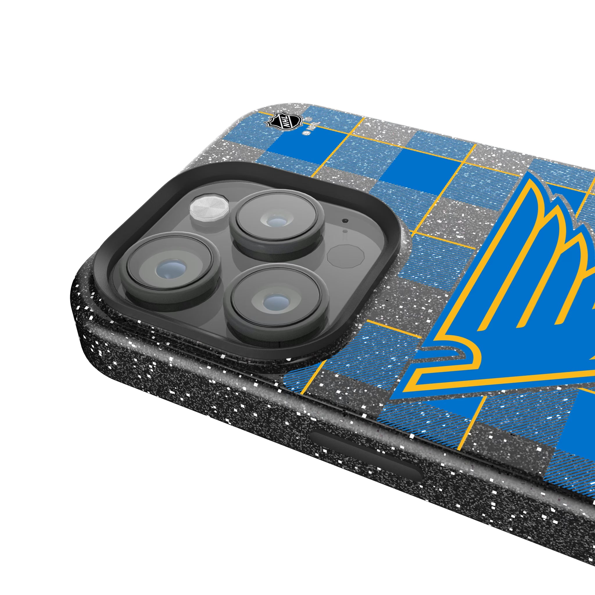St. Louis Blues Plaid iPhone Bling Phone Case for Apple iPhone - Detail