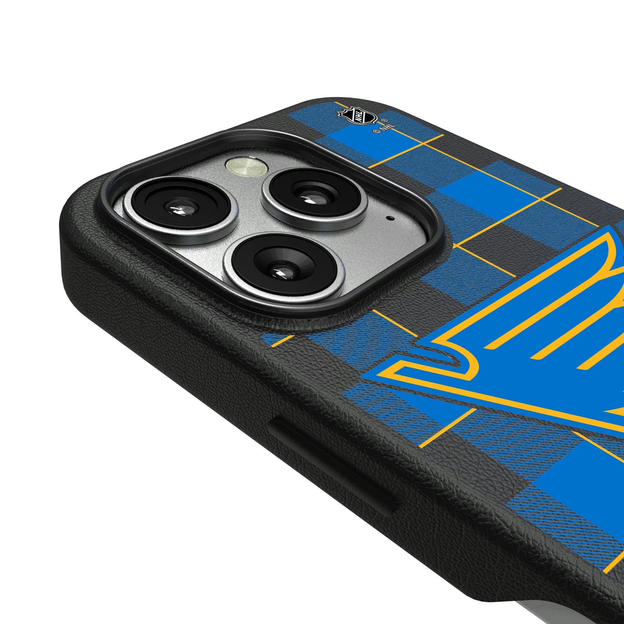 St. Louis Blues Plaid iPhone MagSafe Compatible Phone Case for Apple iPhone - Detail