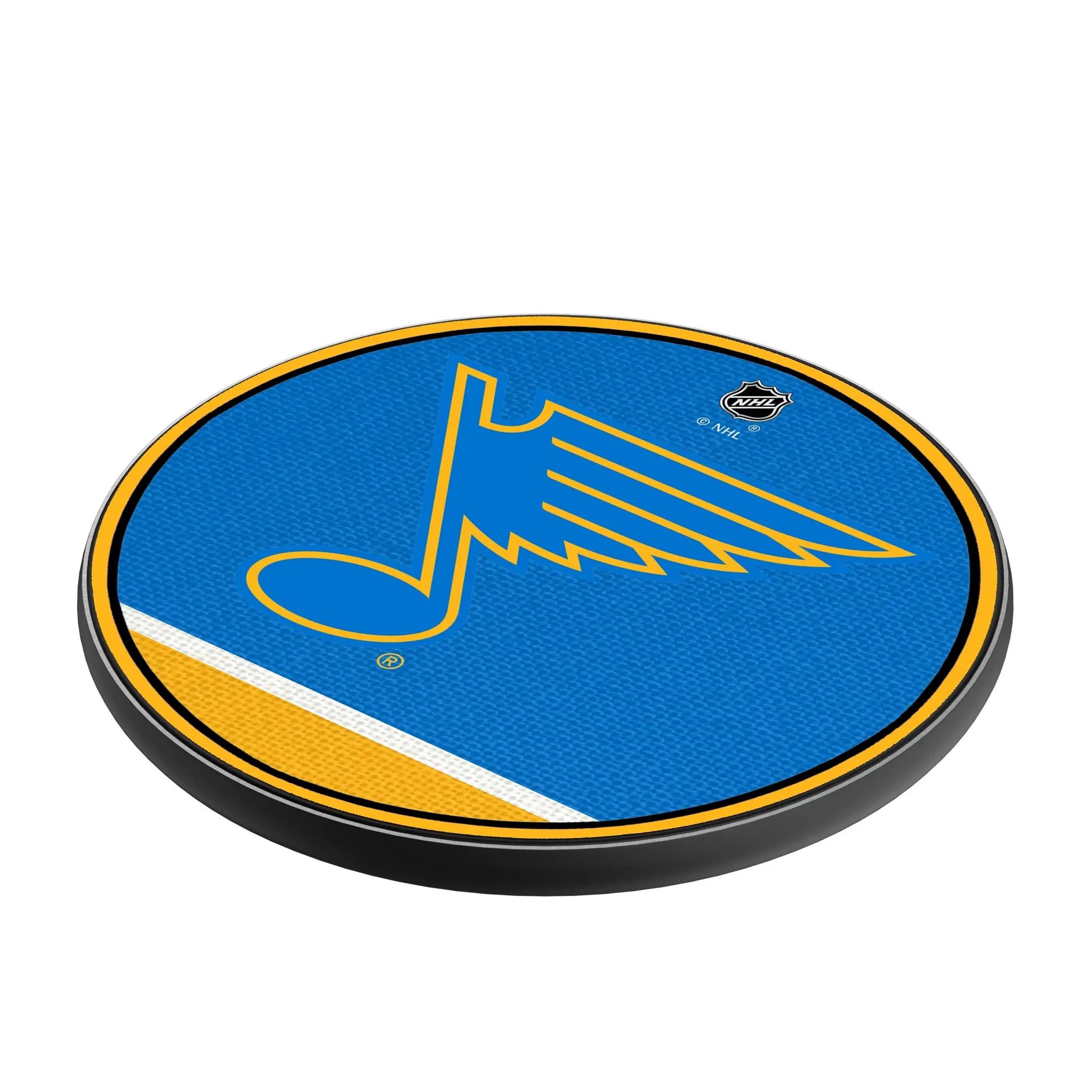 St. Louis Blues Stripe 15-Watt Wireless Charger - Isometric View