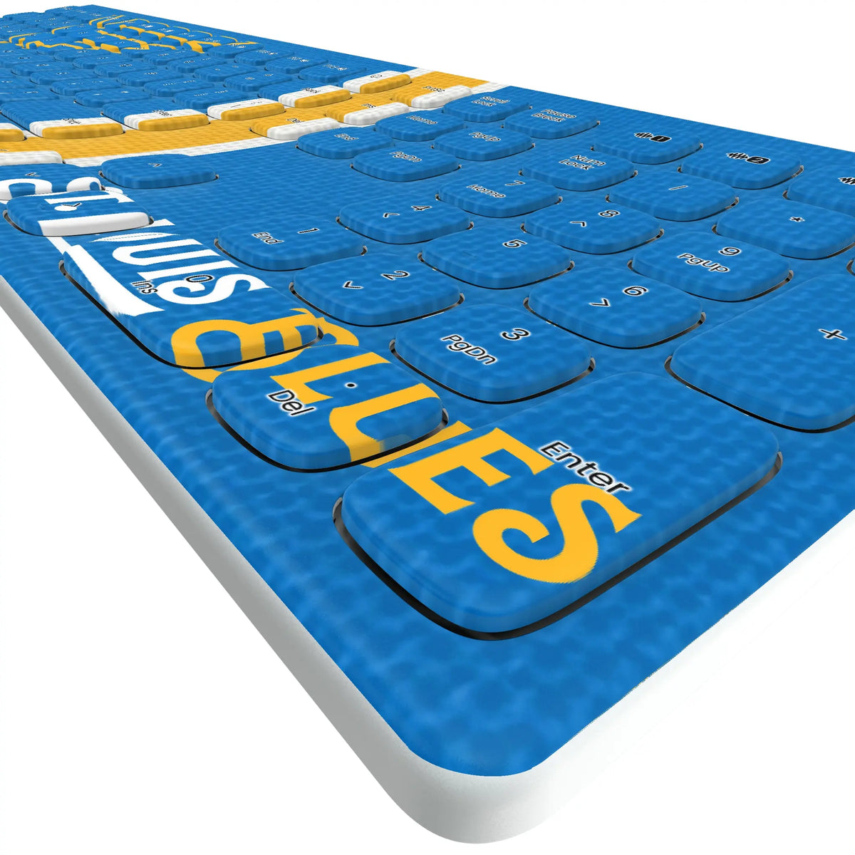 St. Louis Blues Stripe KKB605 Curved Wireless Keyboard - Detail