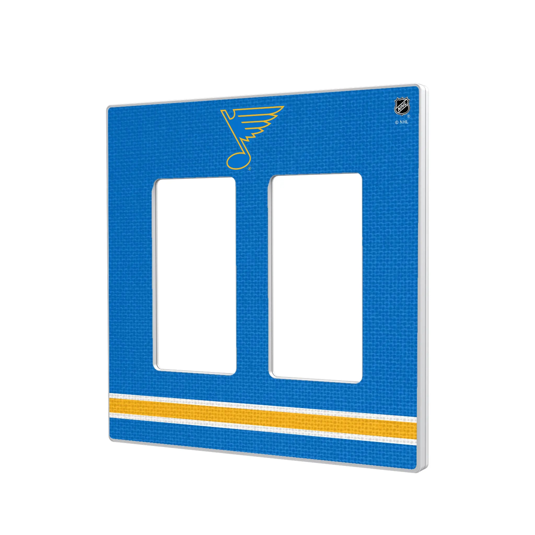 St. Louis Blues Stripe Hidden-Screw Light Switch Plate#Style_Double Rocker