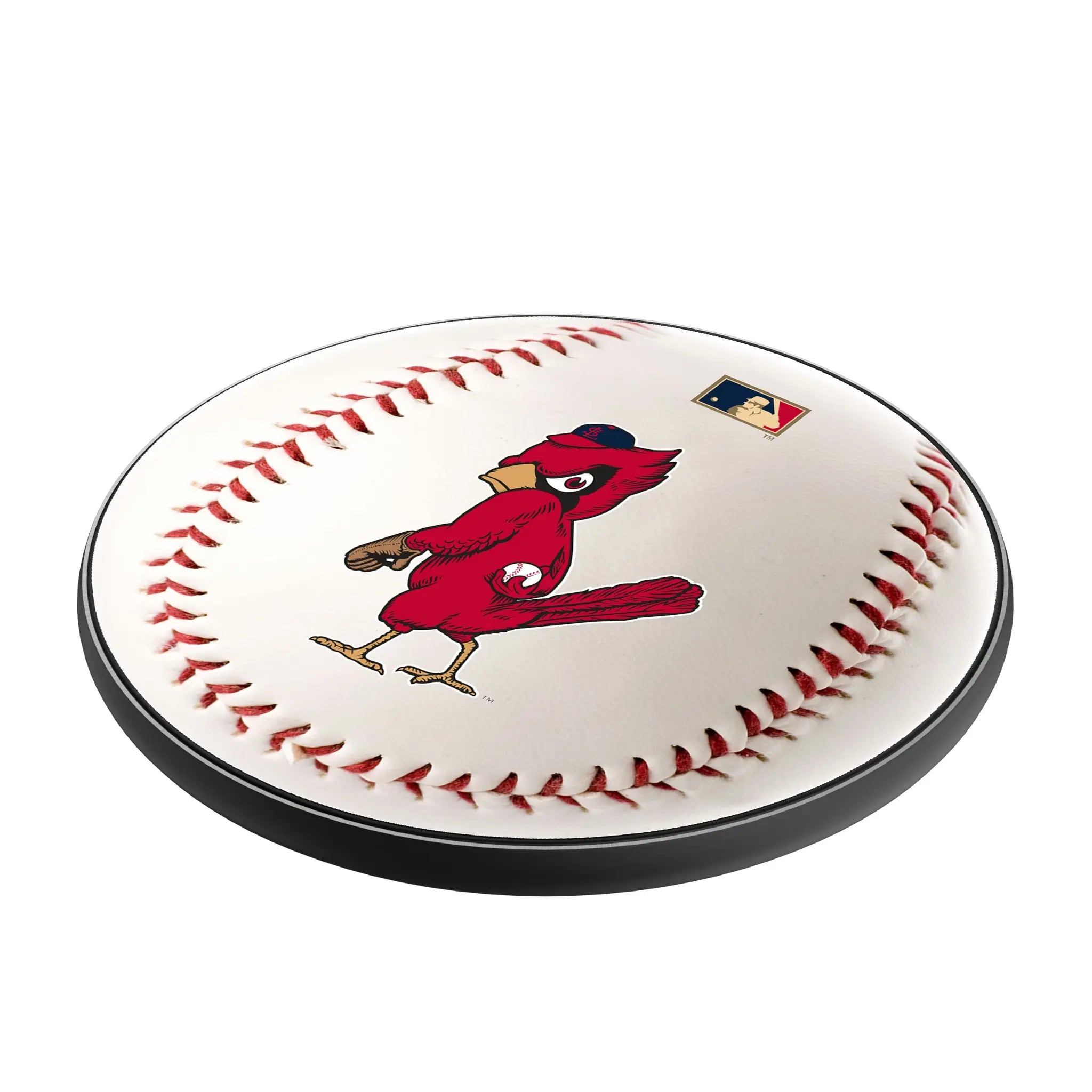 St Louis Cardinals 1950s - Cooperstown Collection Baseball 15-Watt Wireless Charger - Isometric View